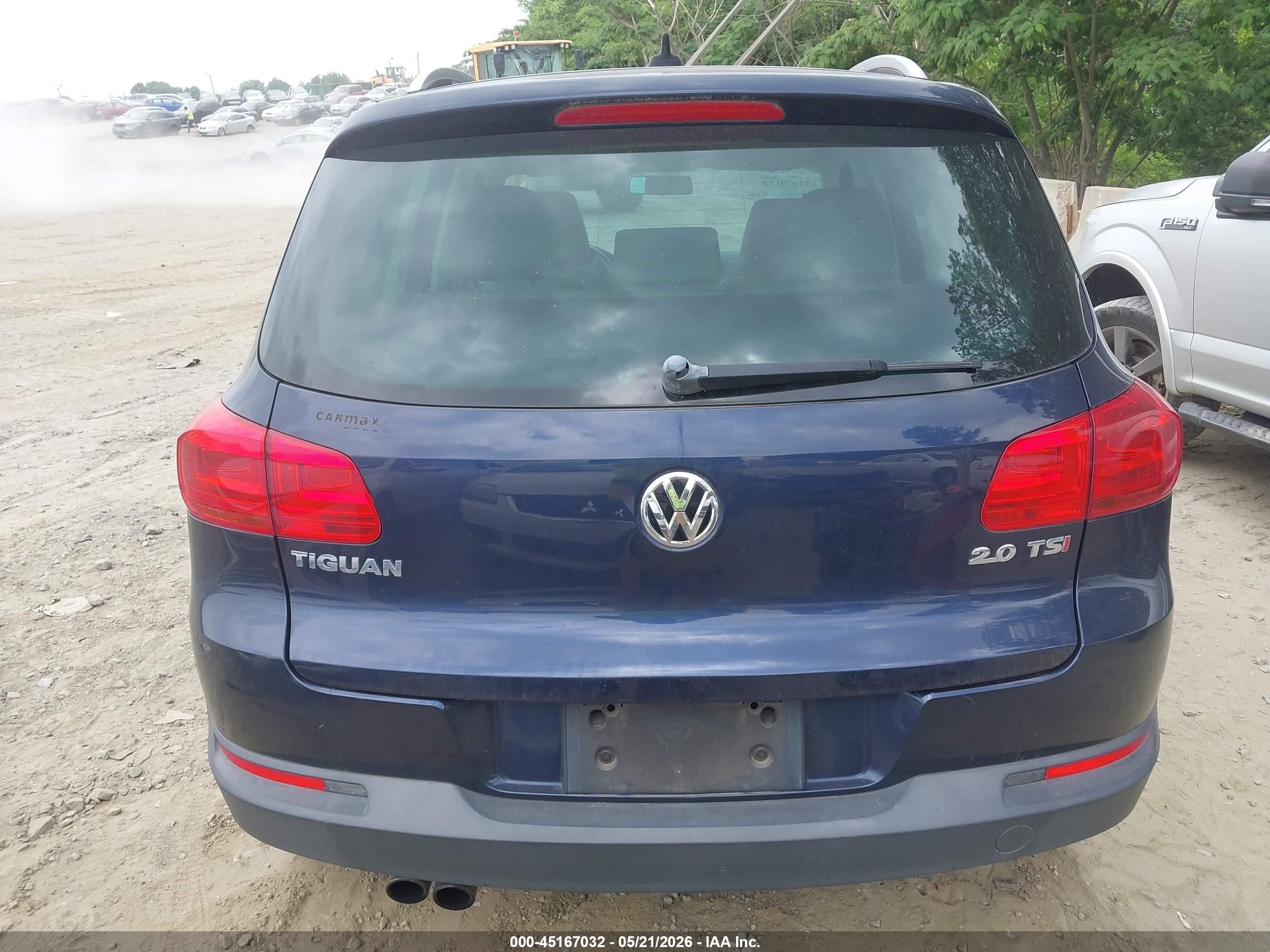 2014 Volkswagen Tiguan Se Blue vin: WVGAV3AX8EW624325