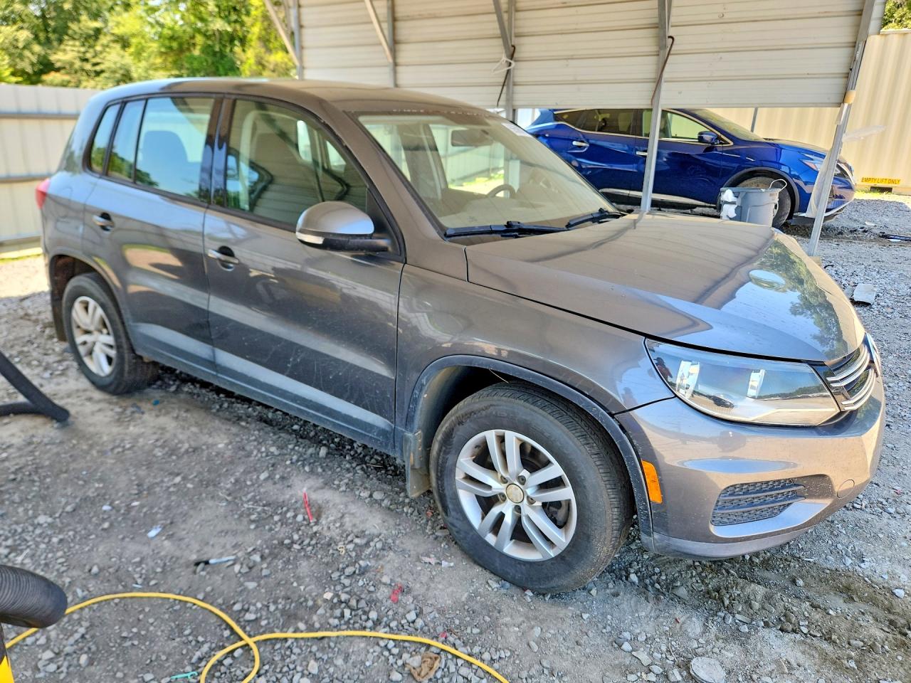 2014 Volkswagen Tiguan S Gray vin: WVGAV3AX8EW625118