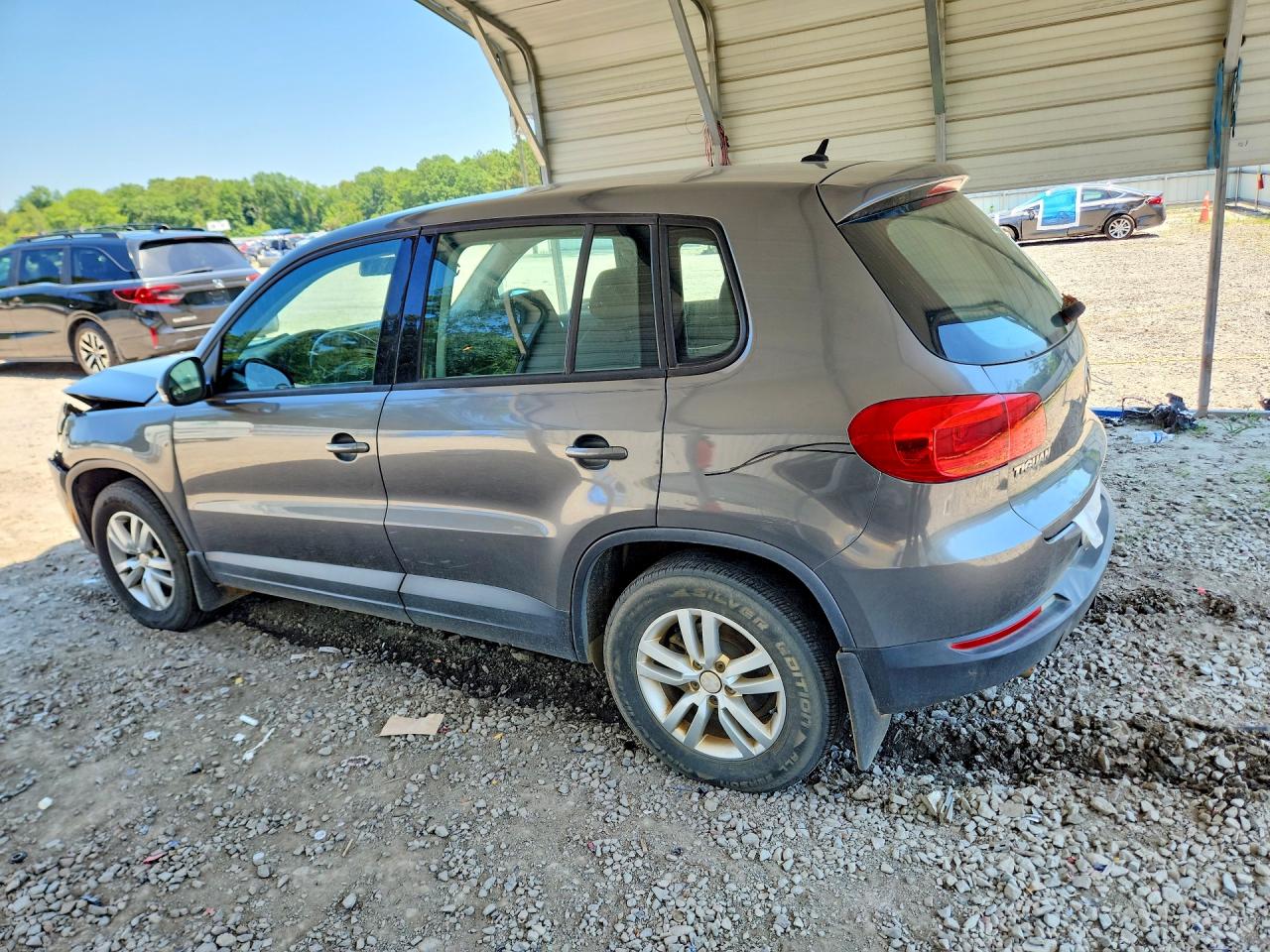 2014 Volkswagen Tiguan S Gray vin: WVGAV3AX8EW625118