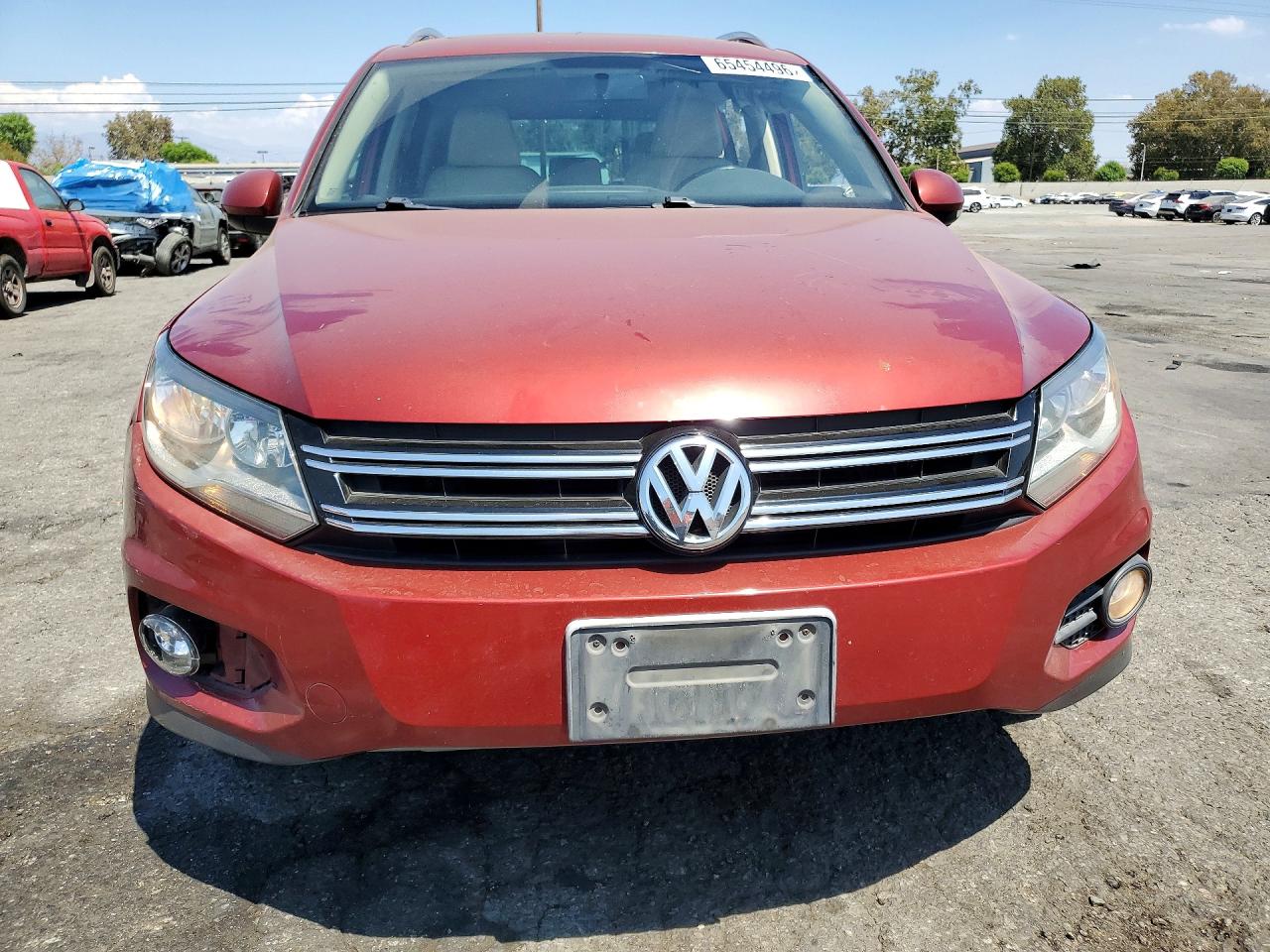 2013 Volkswagen Tiguan S Red vin: WVGAV3AX9DW069903