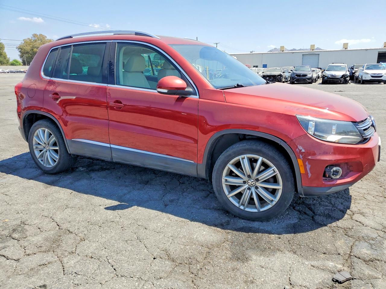 2013 Volkswagen Tiguan S Red vin: WVGAV3AX9DW069903
