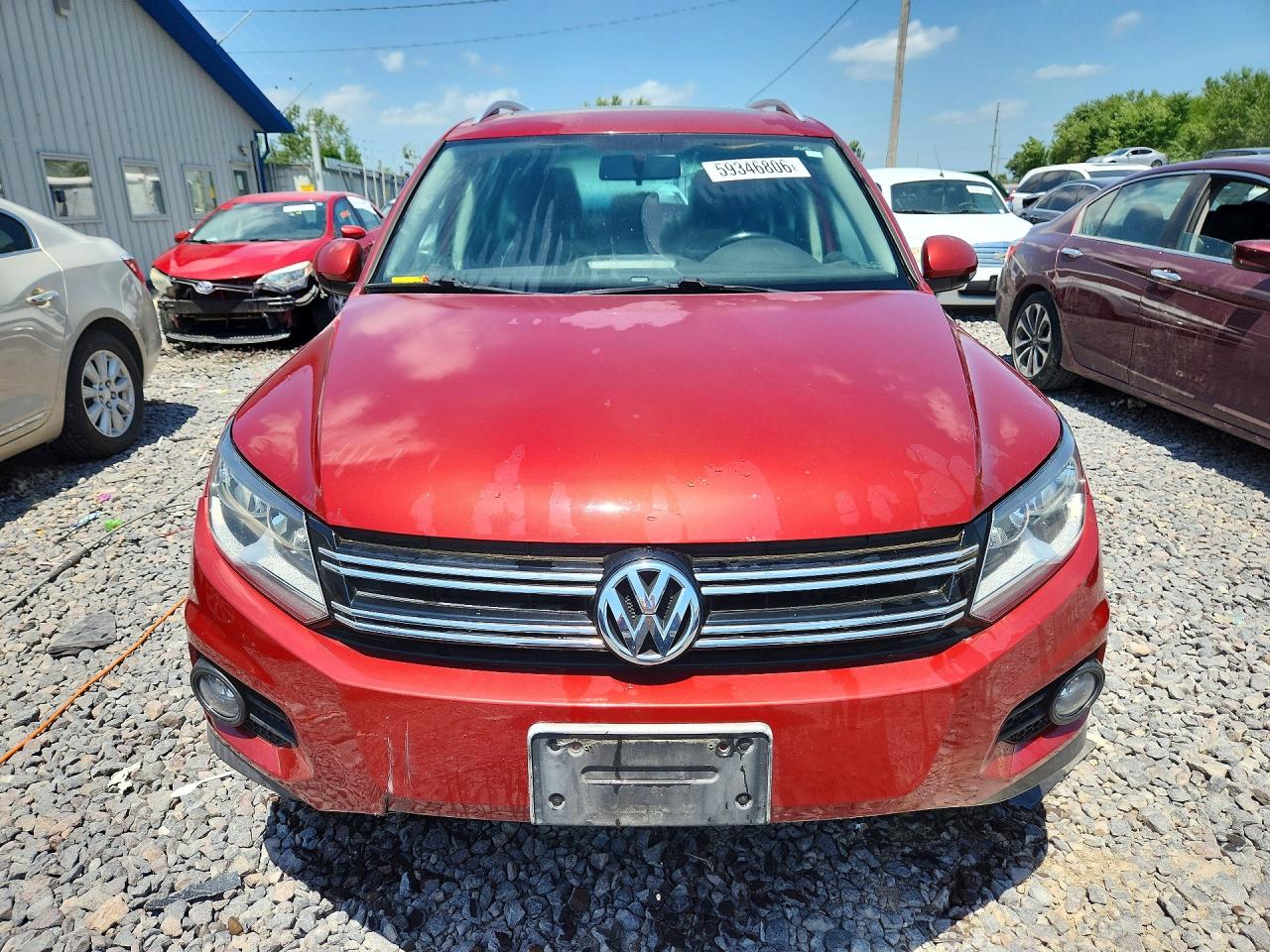 2013 Volkswagen Tiguan S Red vin: WVGAV3AX9DW085924