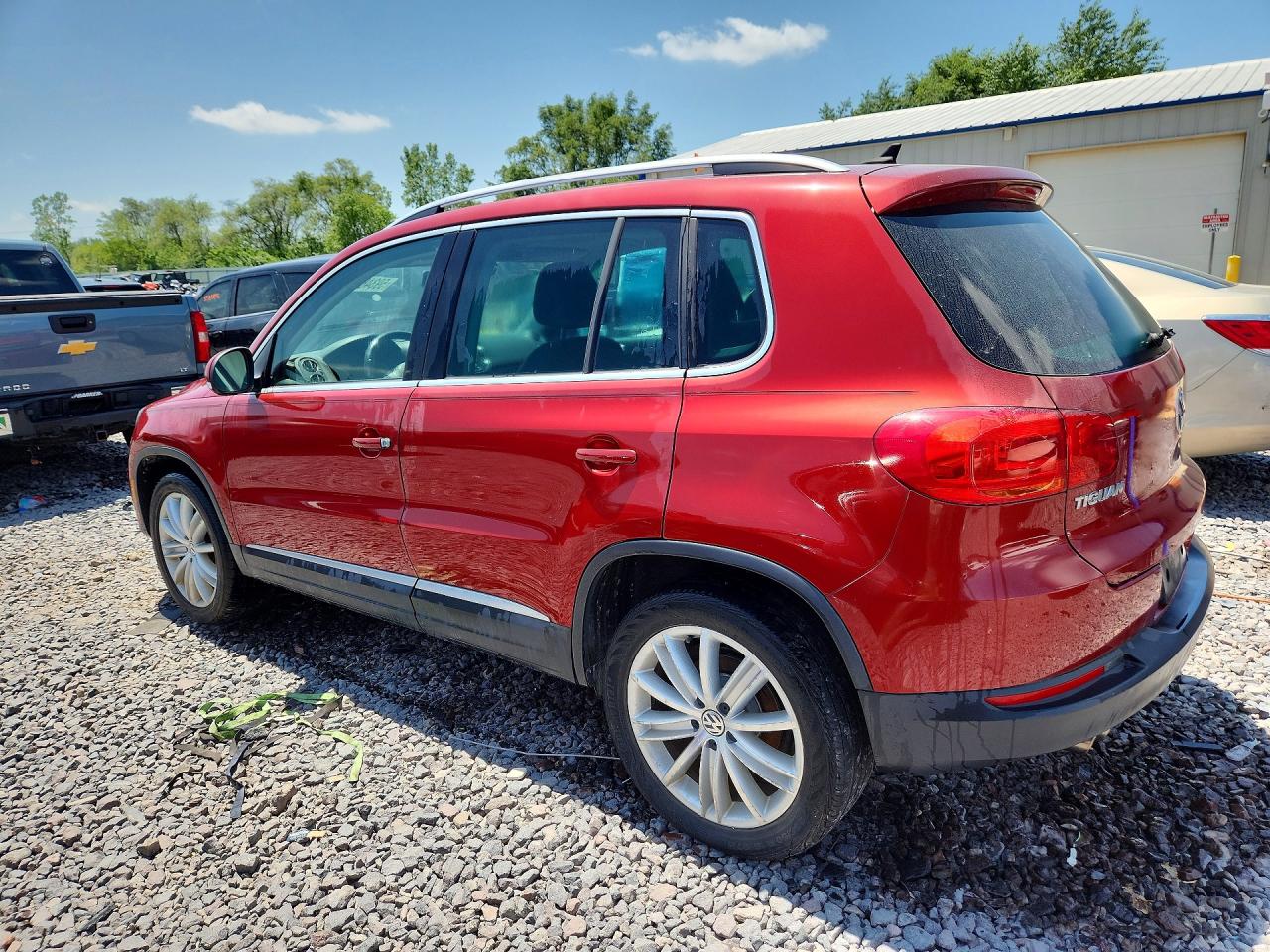 2013 Volkswagen Tiguan S Red vin: WVGAV3AX9DW085924
