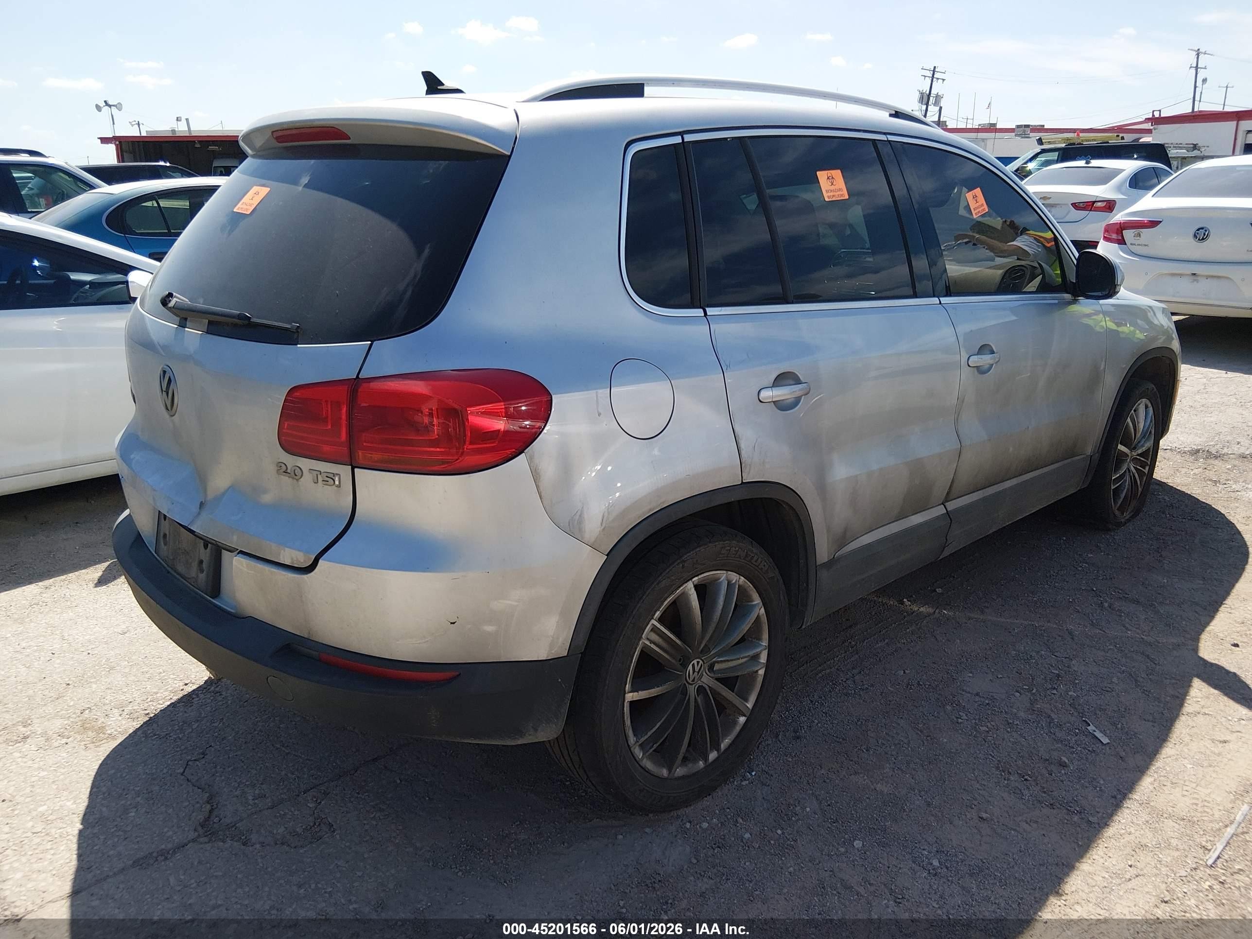 2013 Volkswagen Tiguan Se Silver vin: WVGAV3AX9DW562948