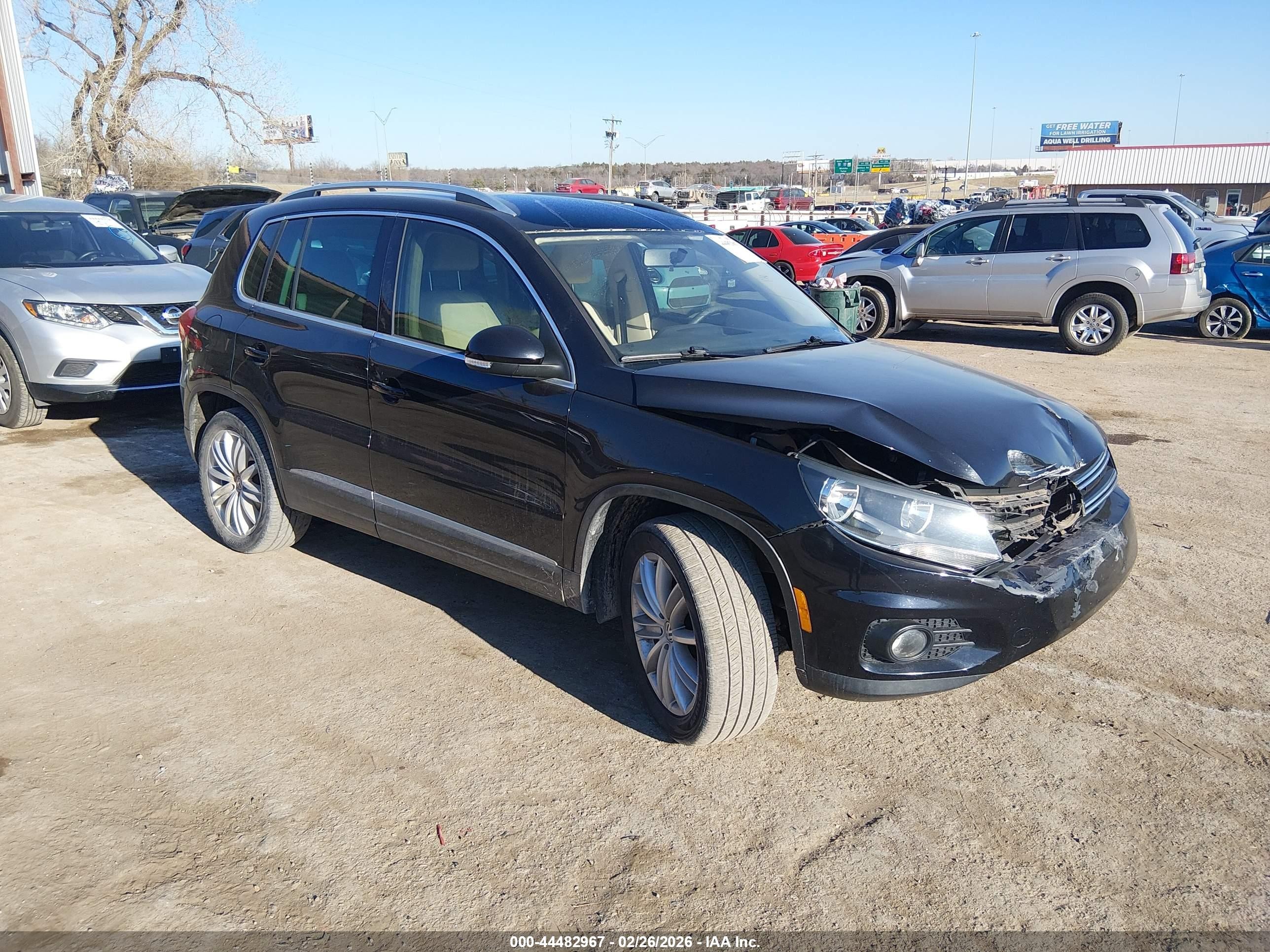 2013 Volkswagen Tiguan Se Black vin: WVGAV3AX9DW608505