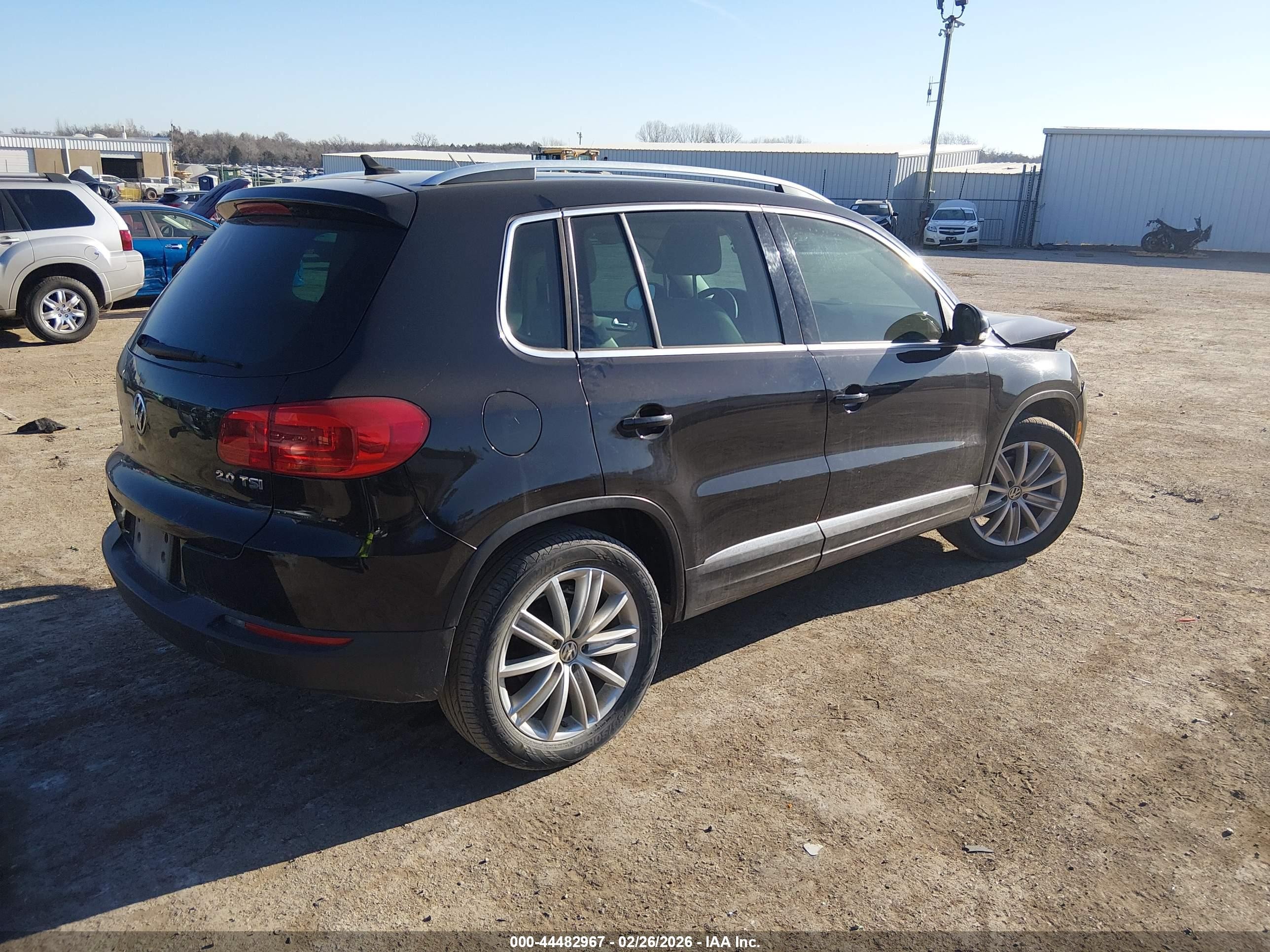 2013 Volkswagen Tiguan Se Black vin: WVGAV3AX9DW608505