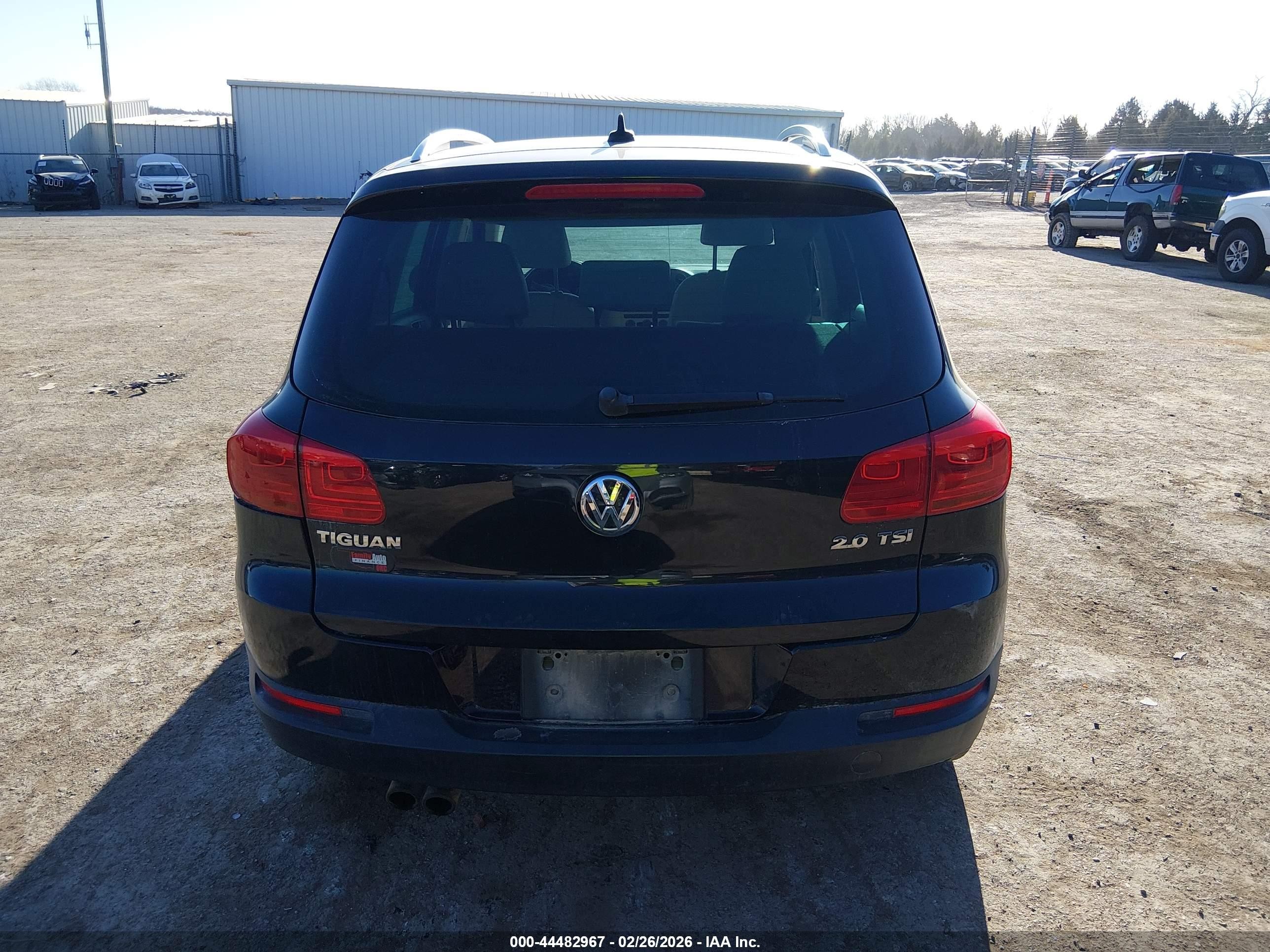 2013 Volkswagen Tiguan Se Black vin: WVGAV3AX9DW608505