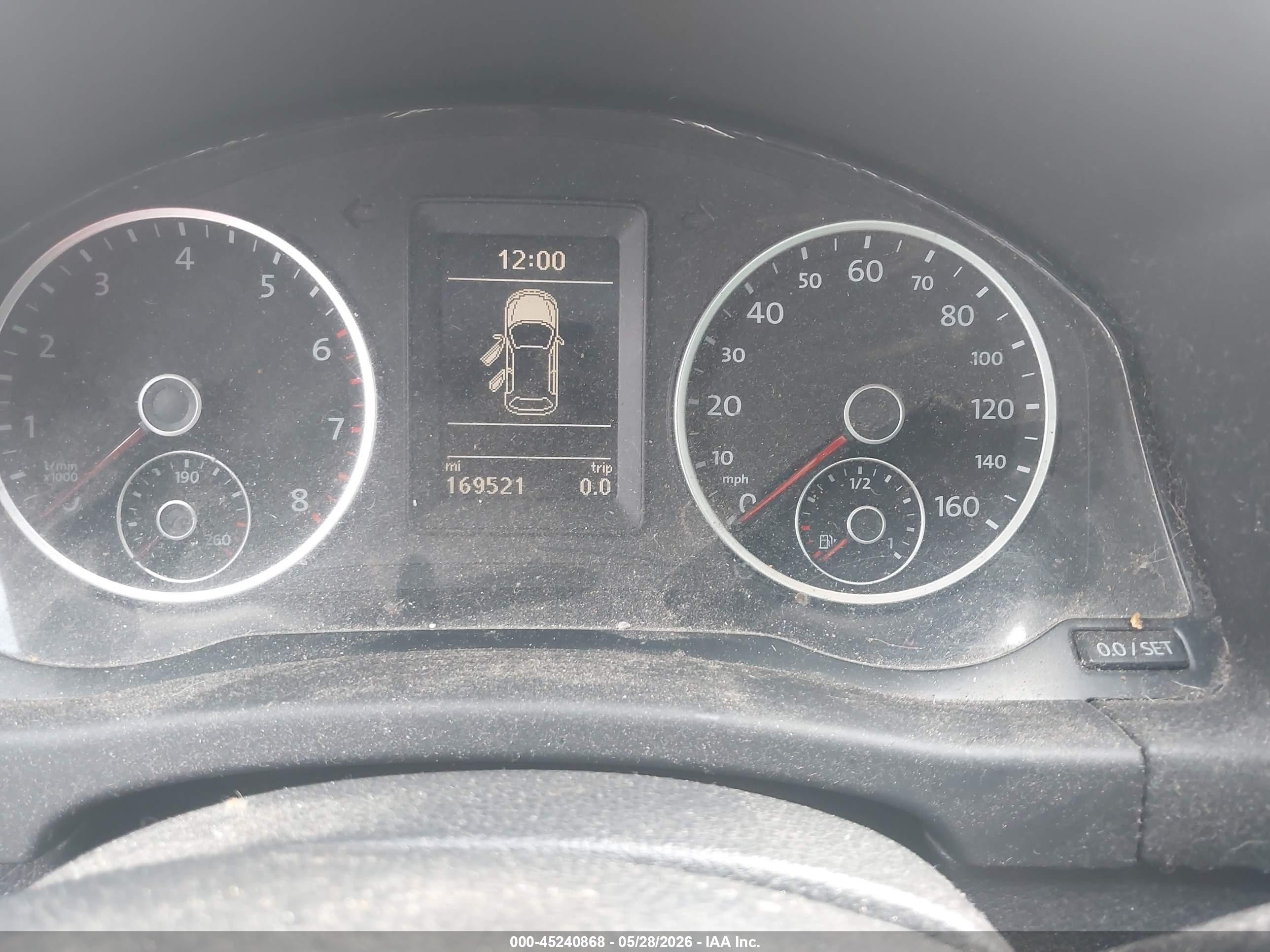 2013 Volkswagen Tiguan S Black vin: WVGAV3AX9DW609976