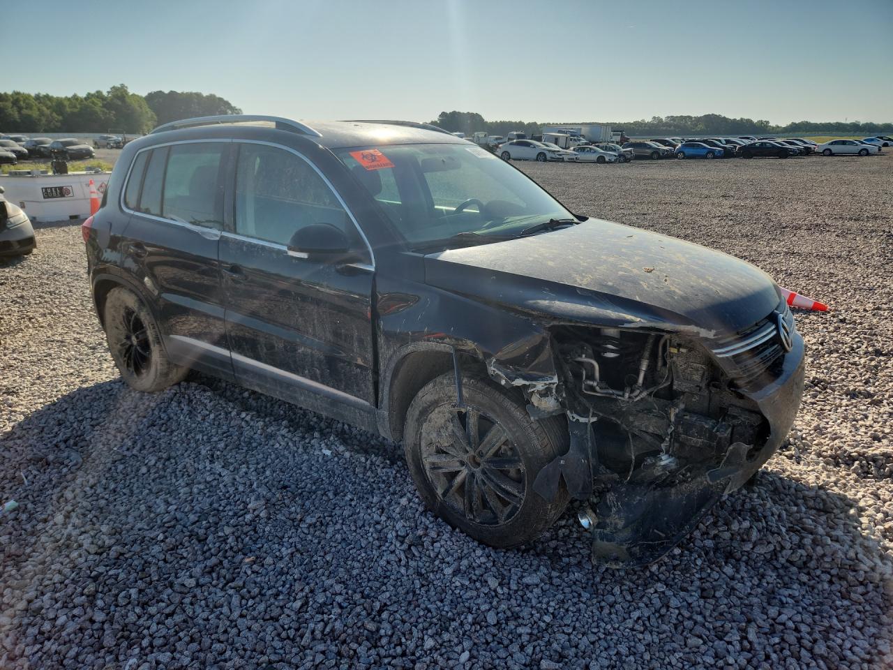2014 Volkswagen Tiguan S Black vin: WVGAV3AX9EW558660
