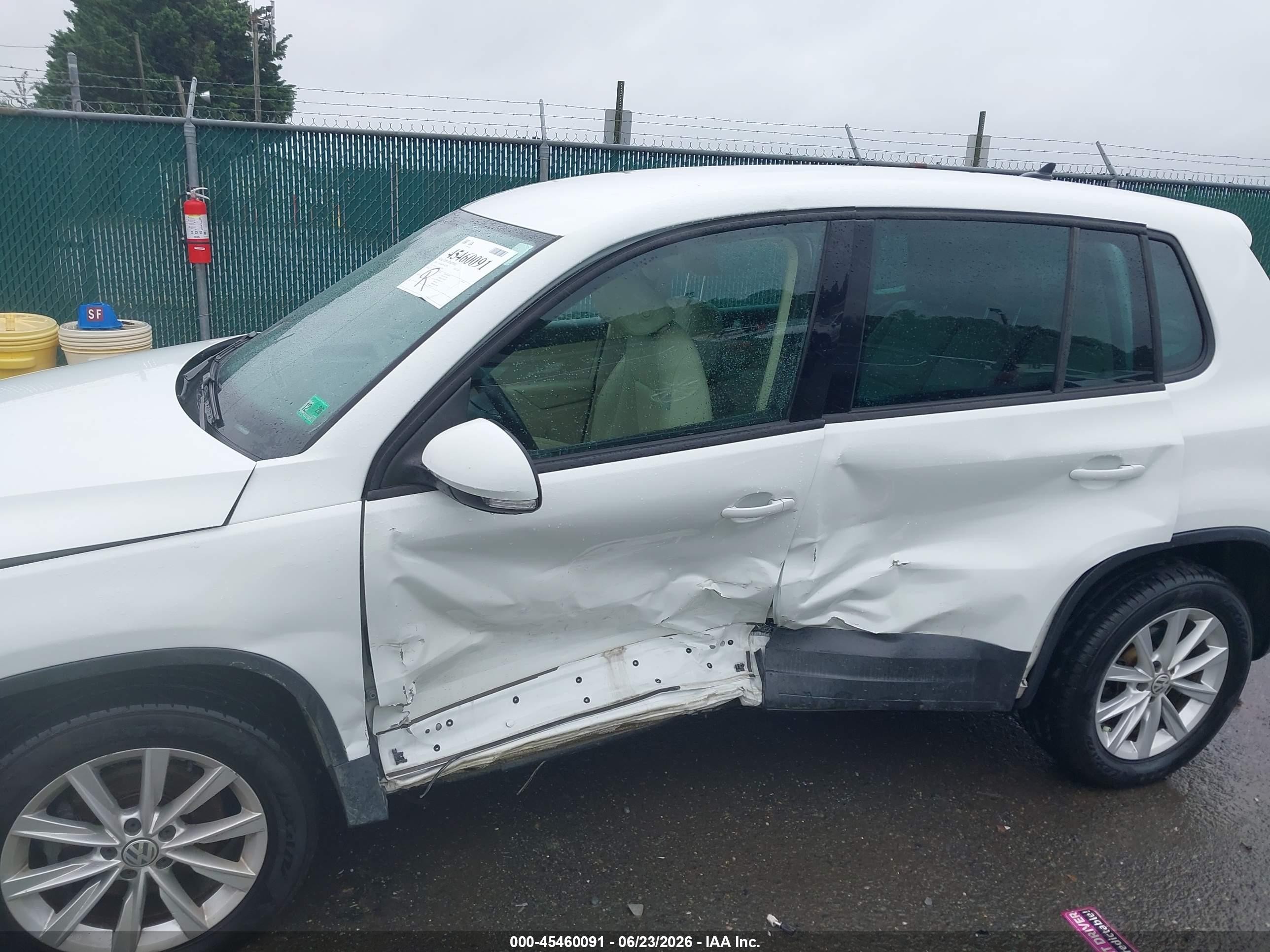 2014 Volkswagen Tiguan Se White vin: WVGAV3AX9EW621286