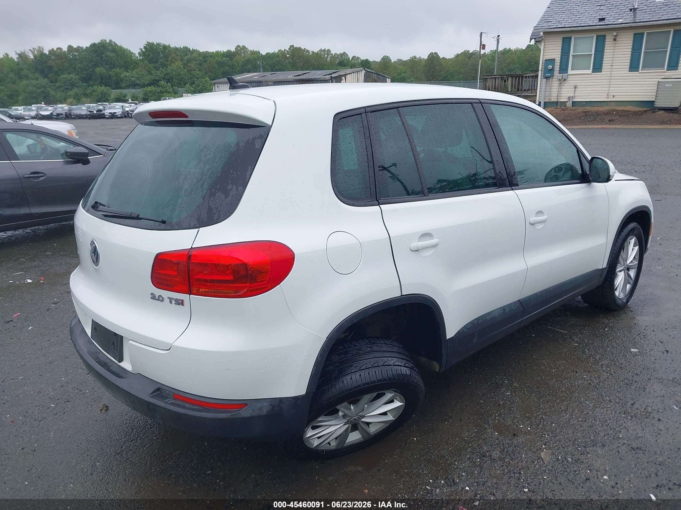 2014 Volkswagen Tiguan Se White vin: WVGAV3AX9EW621286