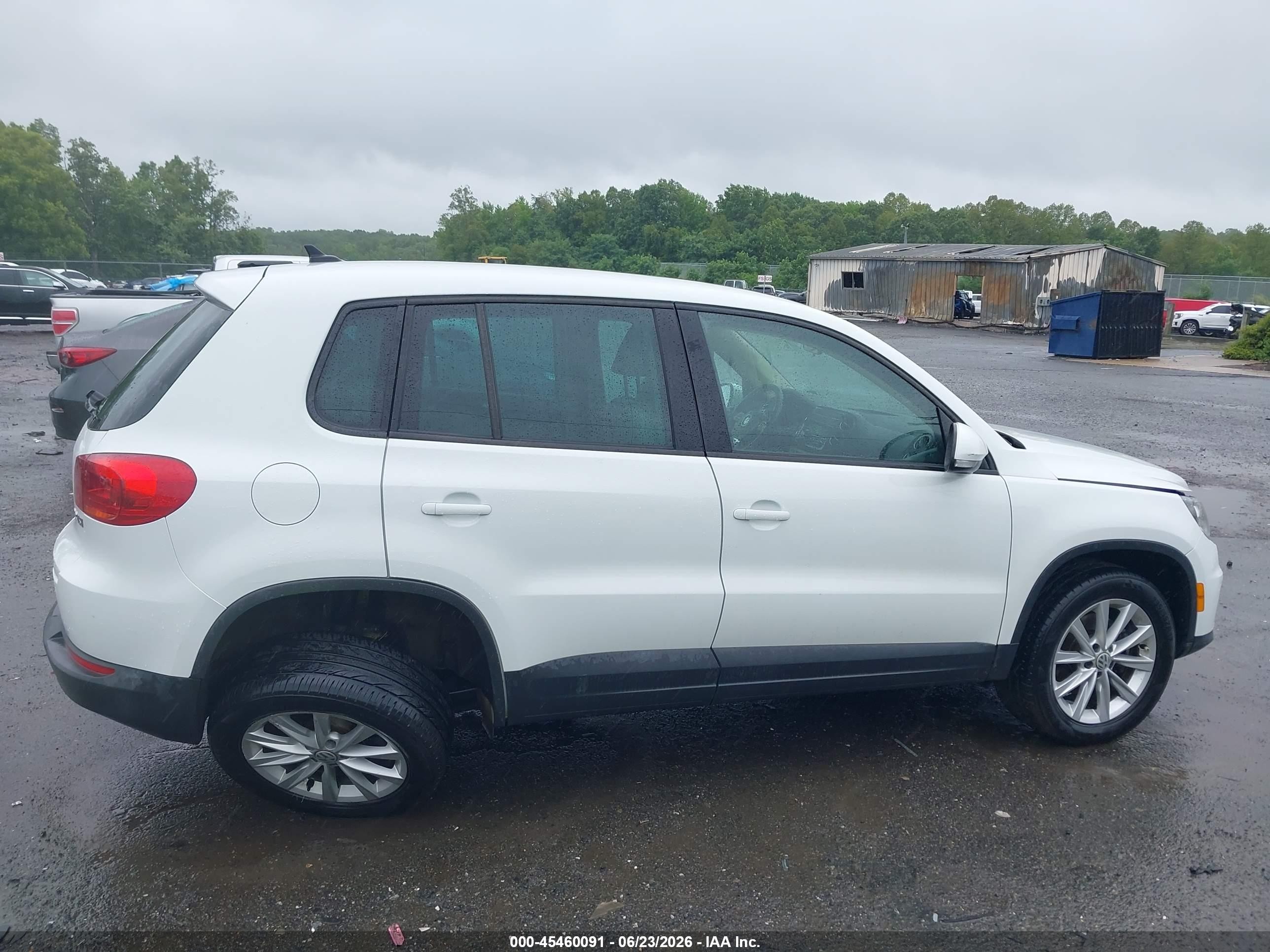2014 Volkswagen Tiguan Se White vin: WVGAV3AX9EW621286