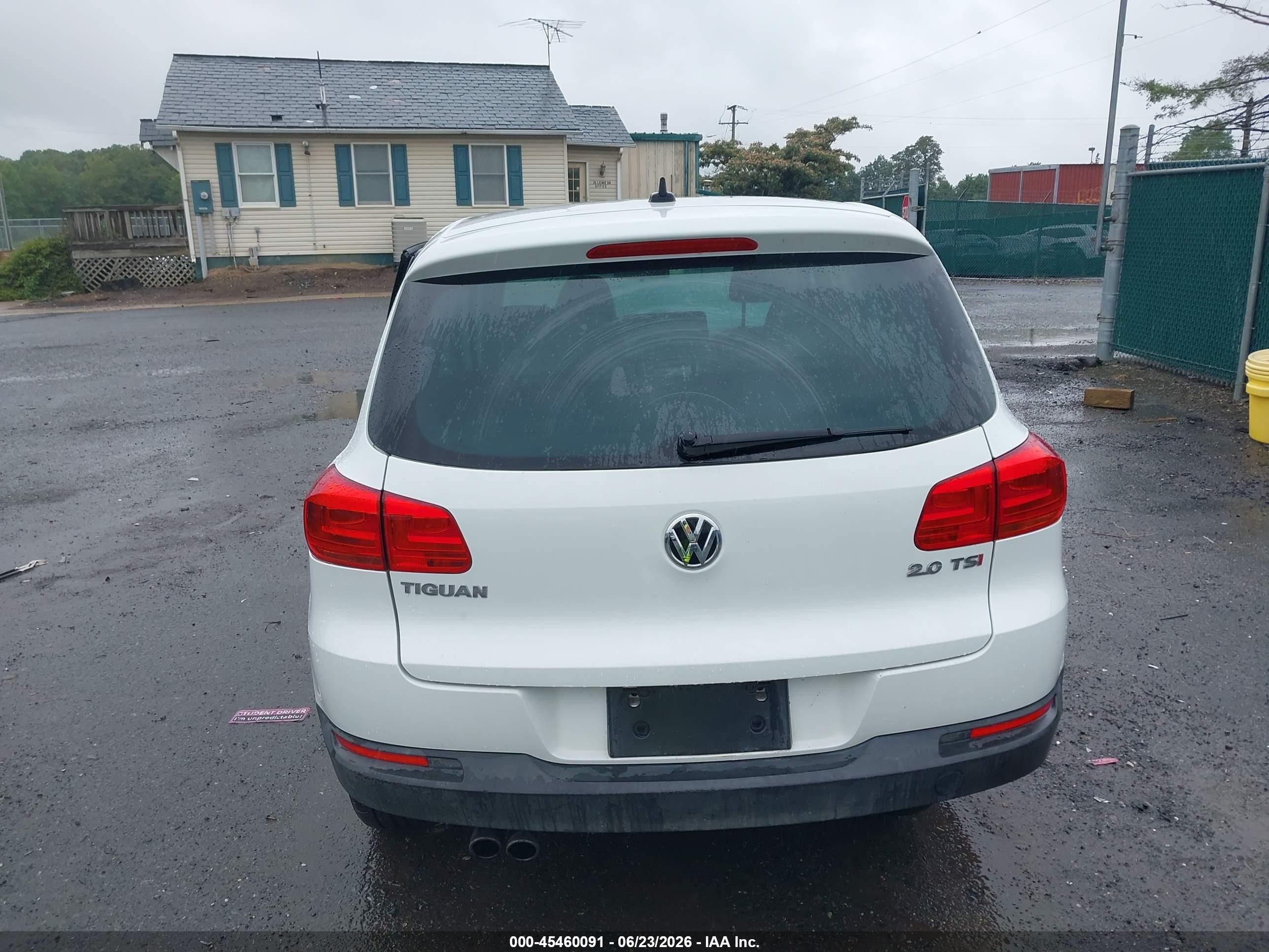 2014 Volkswagen Tiguan Se White vin: WVGAV3AX9EW621286