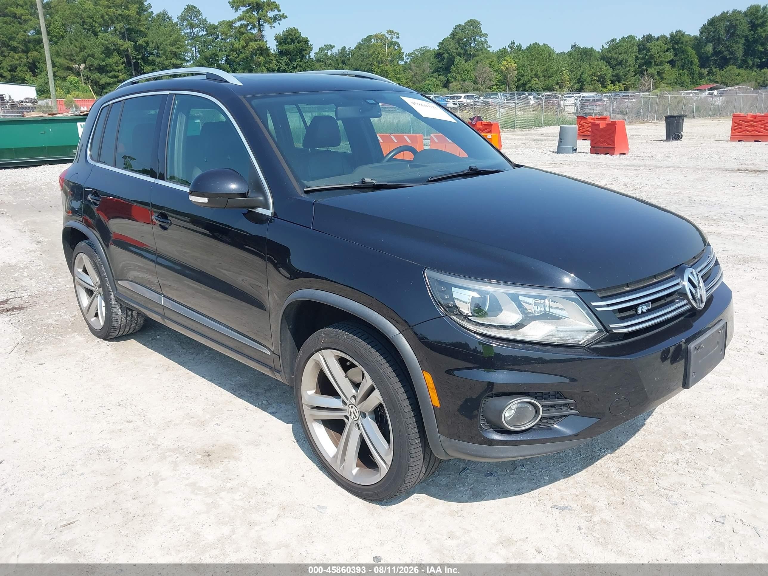 2014 Volkswagen Tiguan R-line Черный vin: WVGAV3AXXEW012949