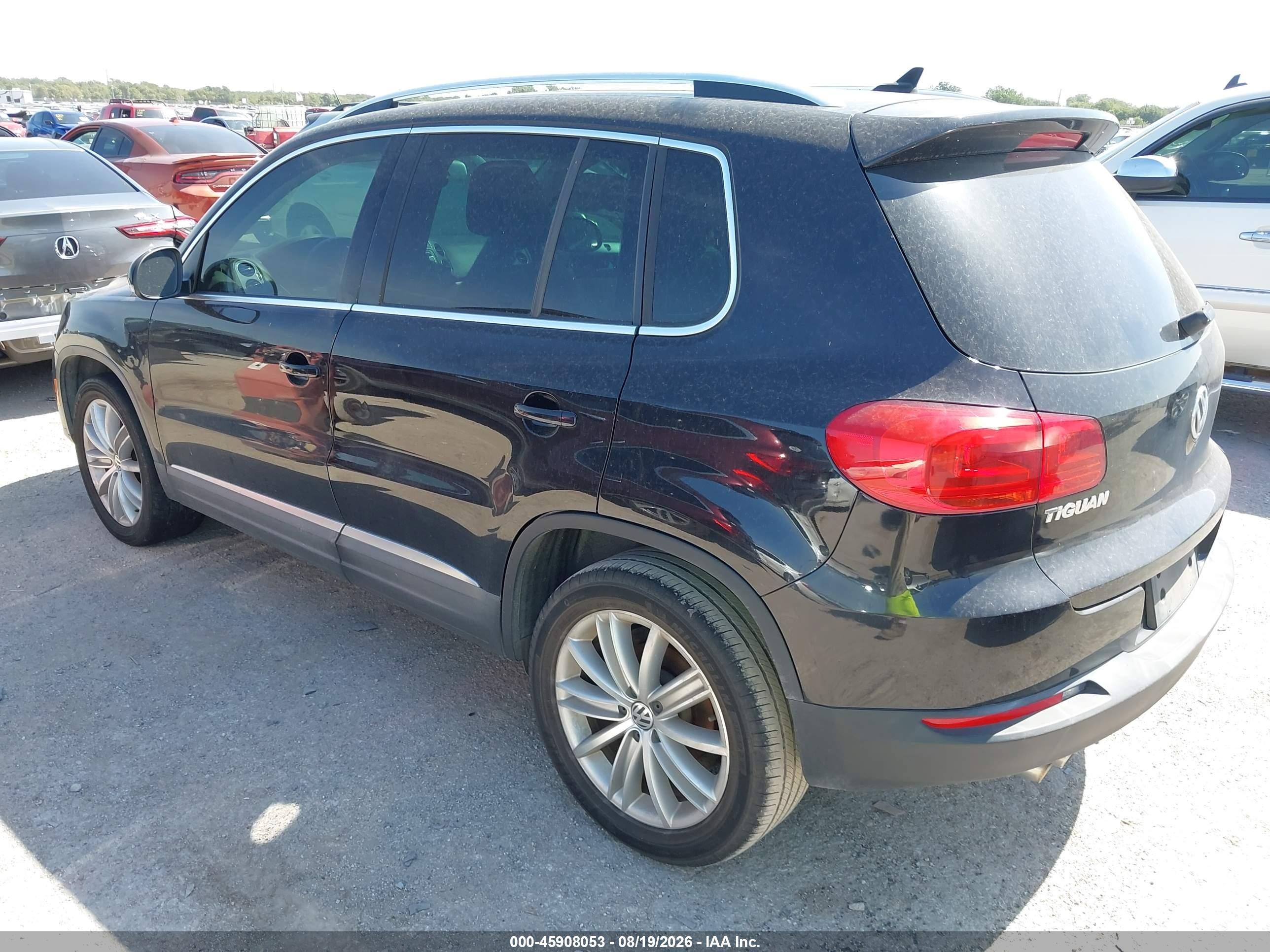 2014 Volkswagen Tiguan Sel Black vin: WVGAV3AXXEW548428
