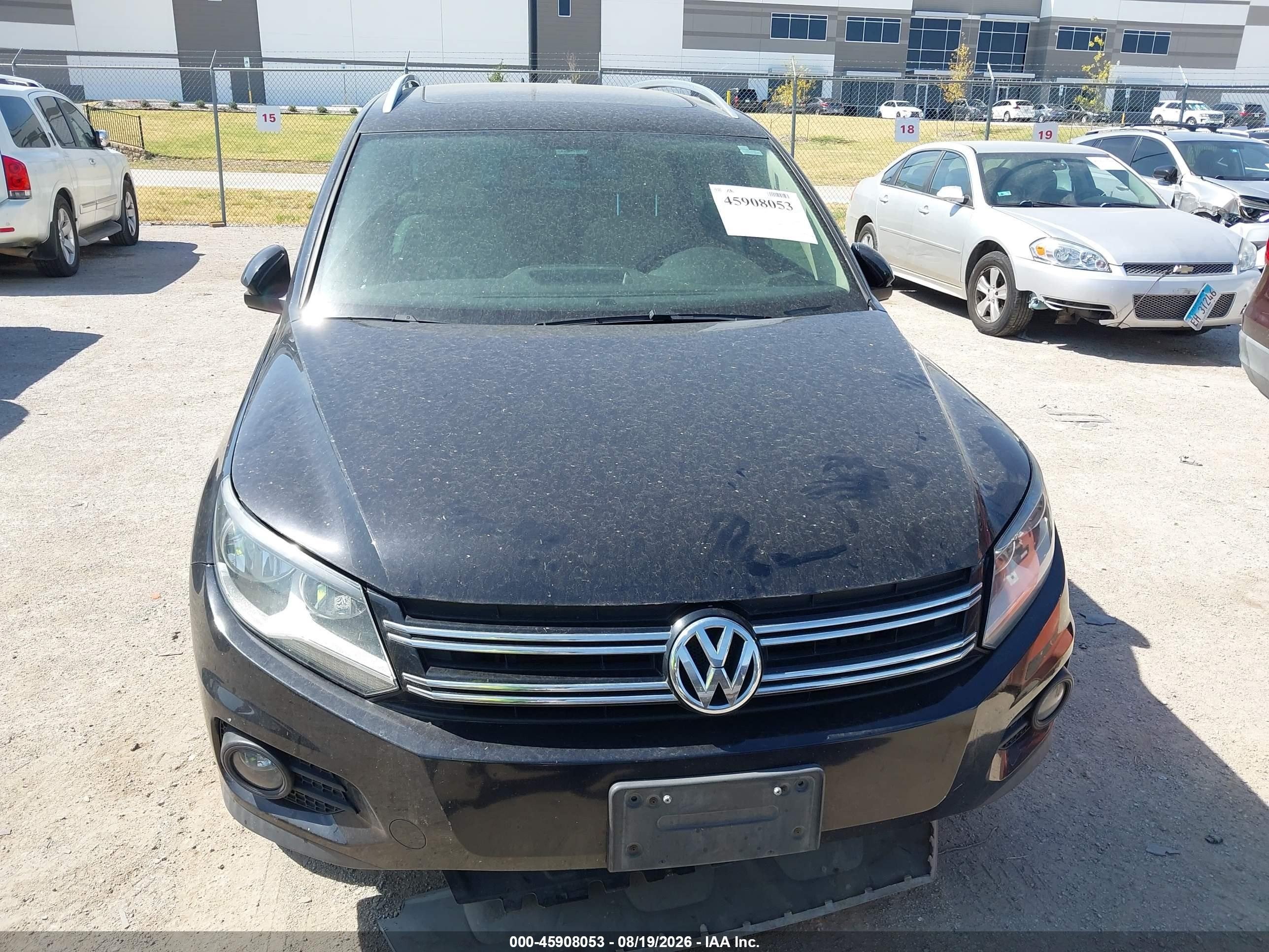 2014 Volkswagen Tiguan Sel Black vin: WVGAV3AXXEW548428