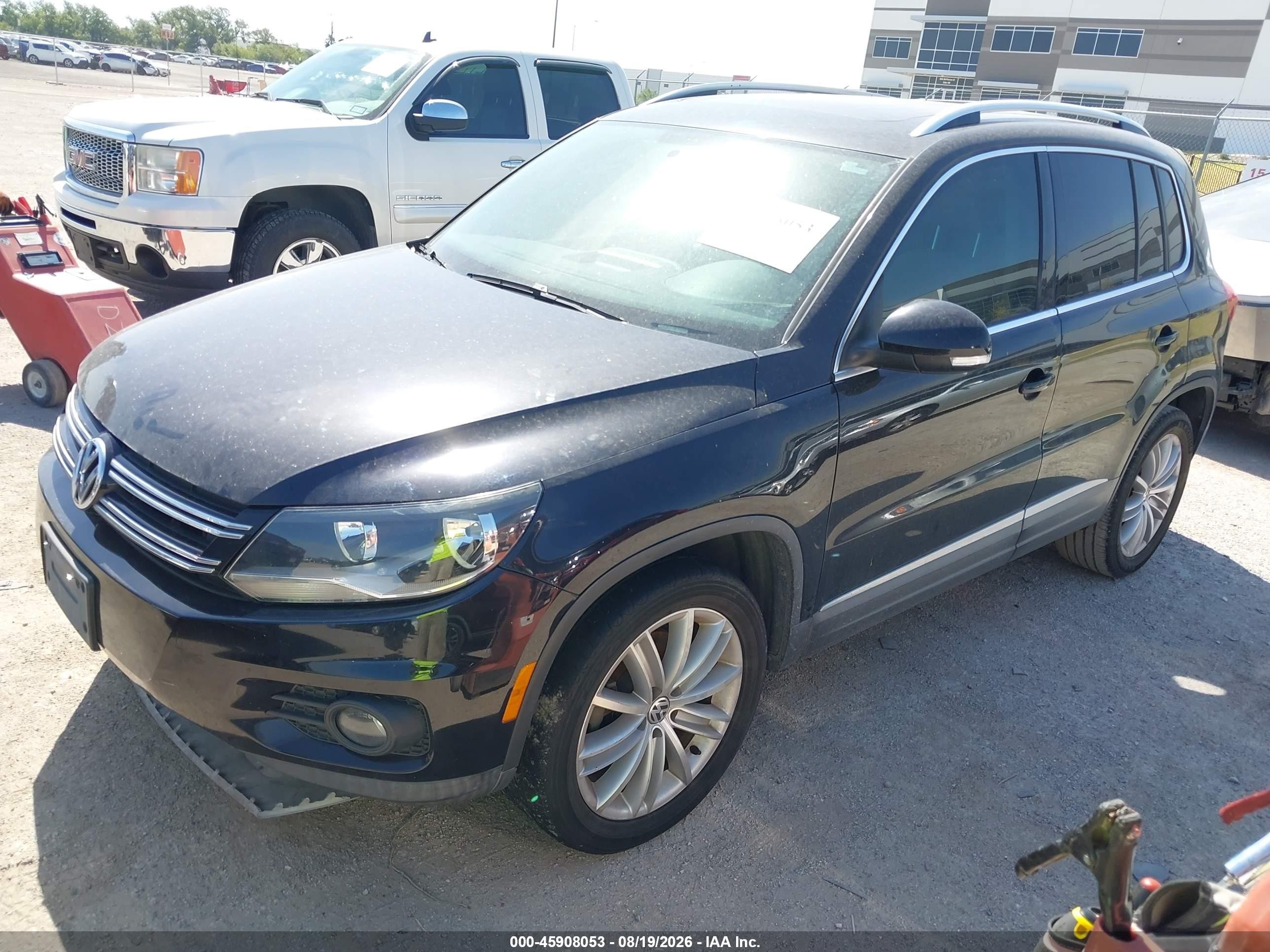 2014 Volkswagen Tiguan Sel Black vin: WVGAV3AXXEW548428