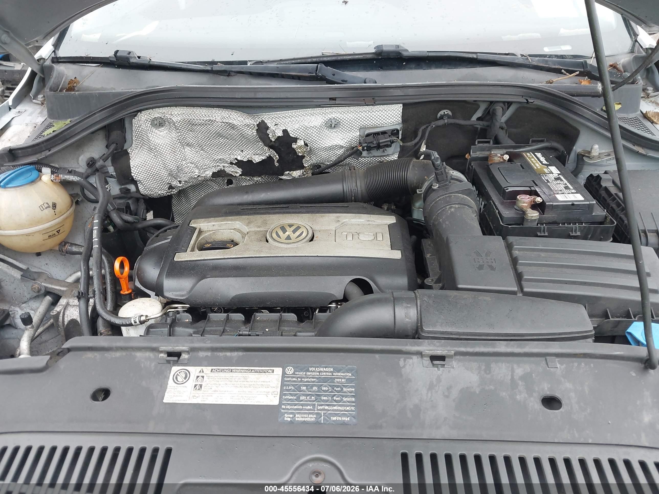 2009 Volkswagen Tiguan S Silver vin: WVGAV75N19W527280