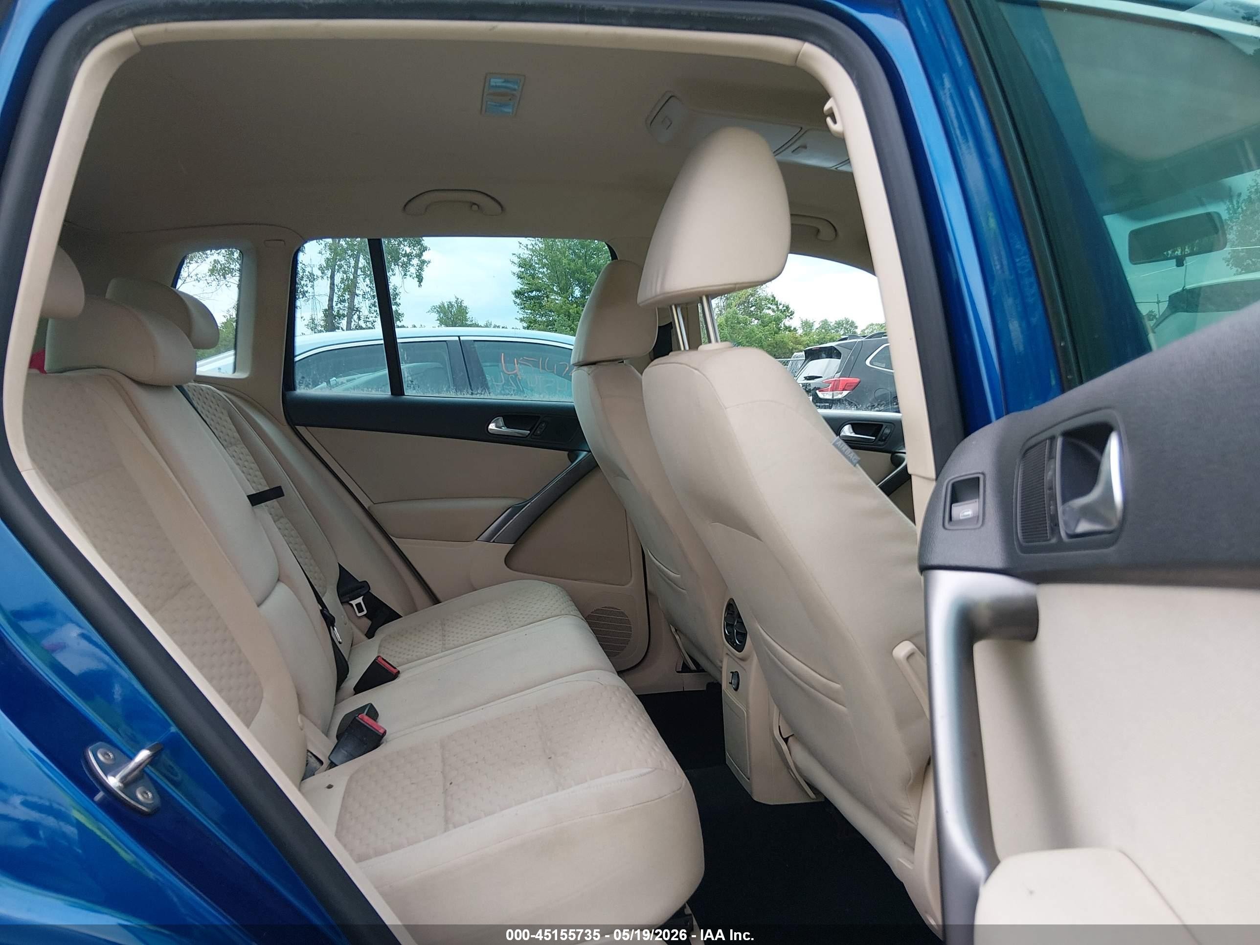 2009 Volkswagen Tiguan S/se/sel Blue vin: WVGAV75N39W003662