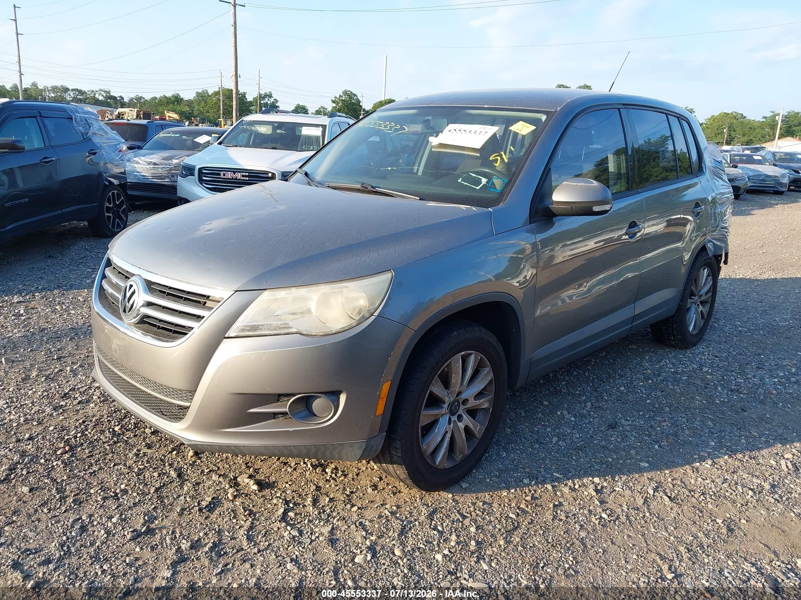 2009 Volkswagen Tiguan S/se/sel Gray vin: WVGAV75N49W513227