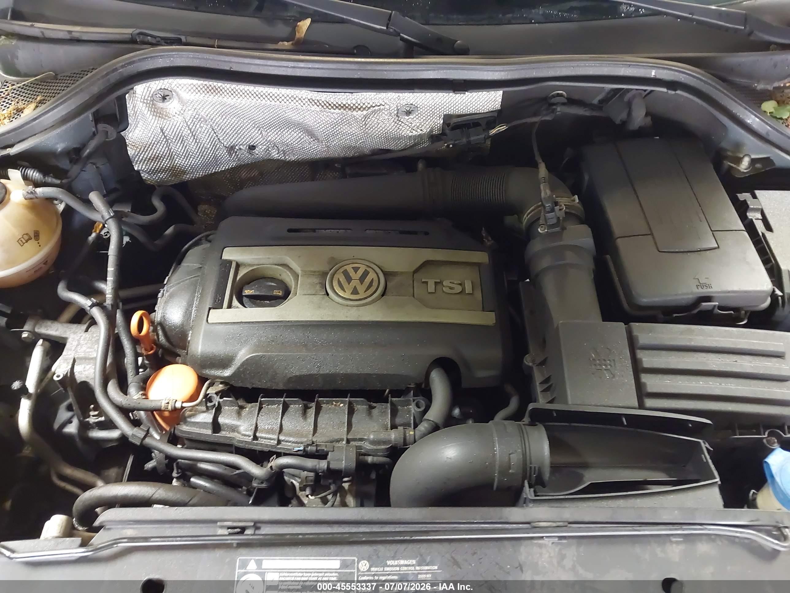 2009 Volkswagen Tiguan S/se/sel Gray vin: WVGAV75N49W513227