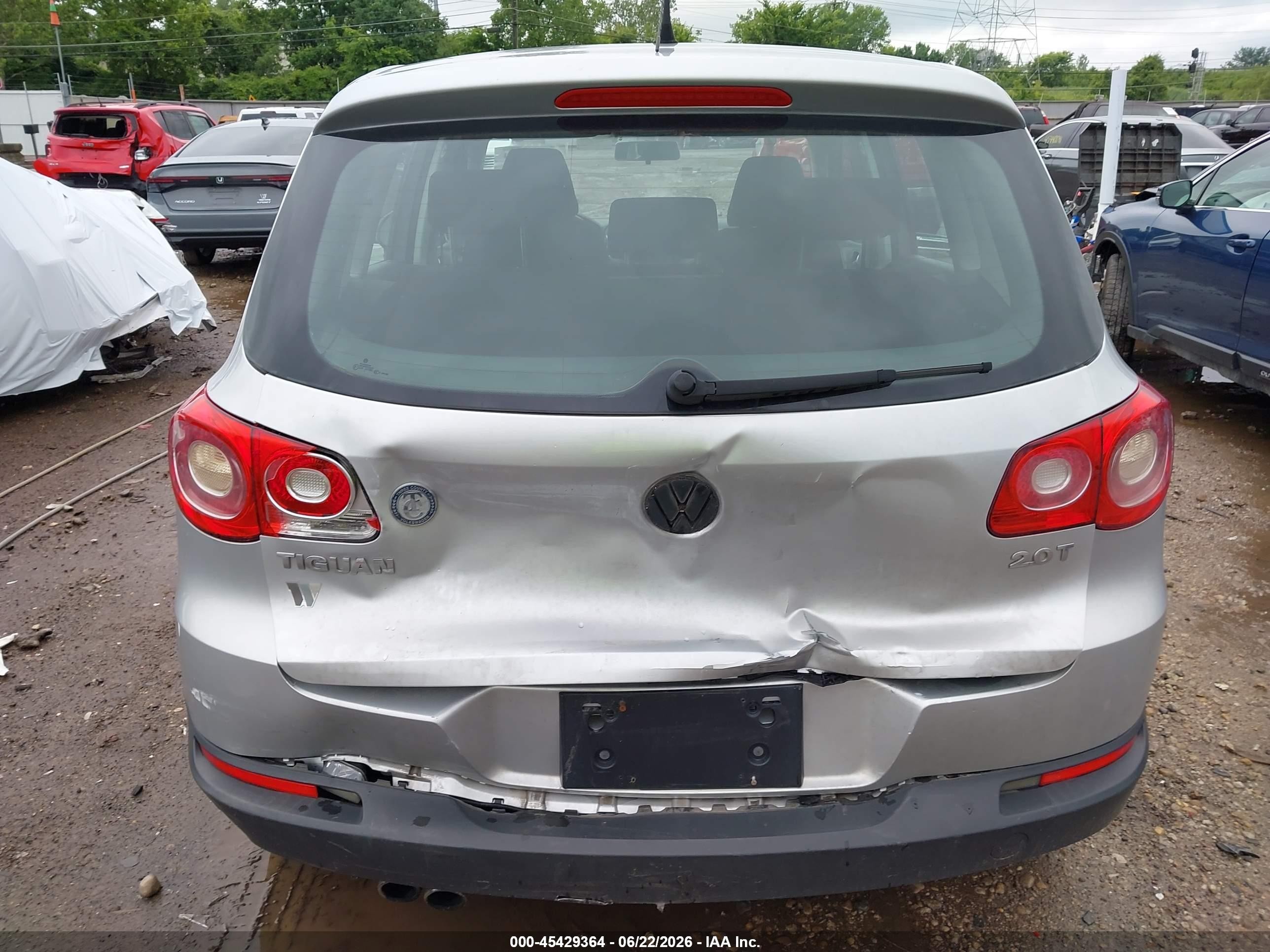 2009 Volkswagen Tiguan S/se/sel Silver vin: WVGAV75N59W002643
