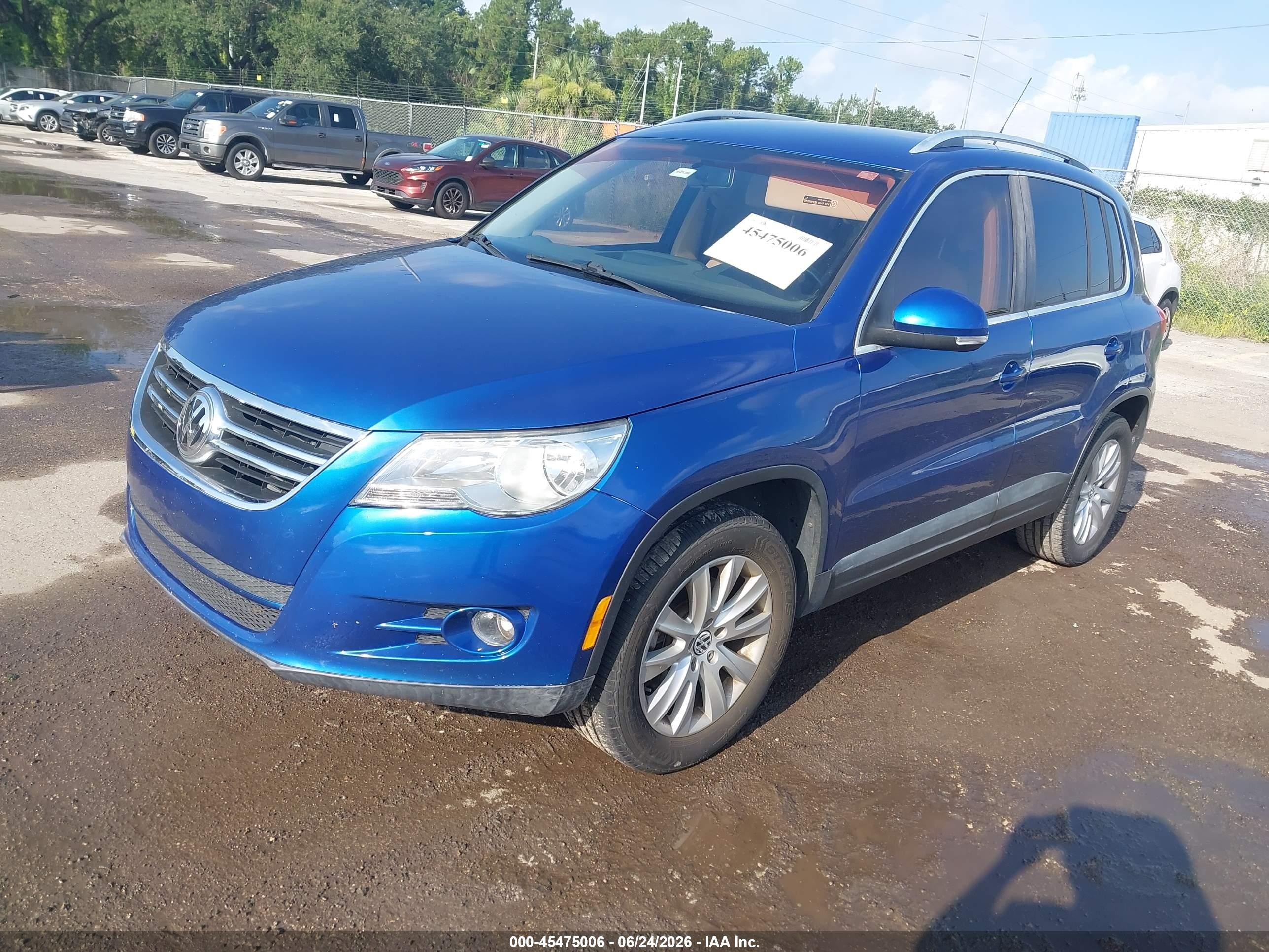 2009 Volkswagen Tiguan S/se/sel Blue vin: WVGAV75NX9W004680