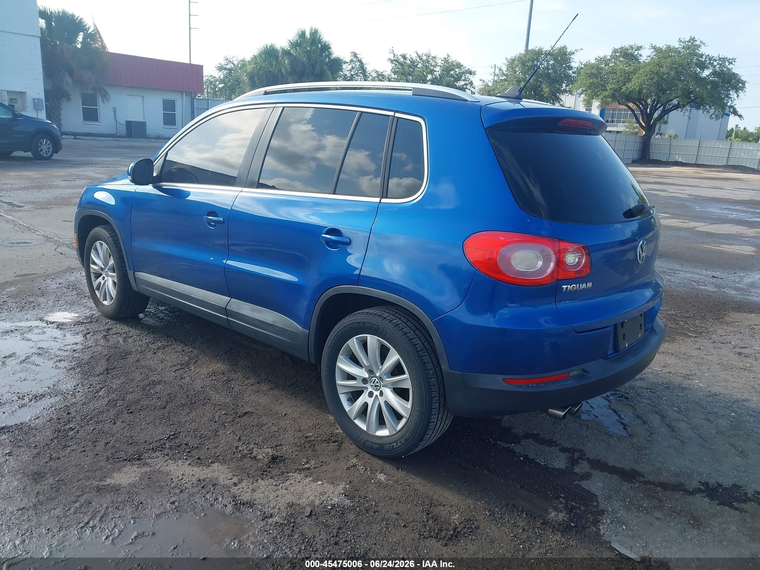2009 Volkswagen Tiguan S/se/sel Blue vin: WVGAV75NX9W004680