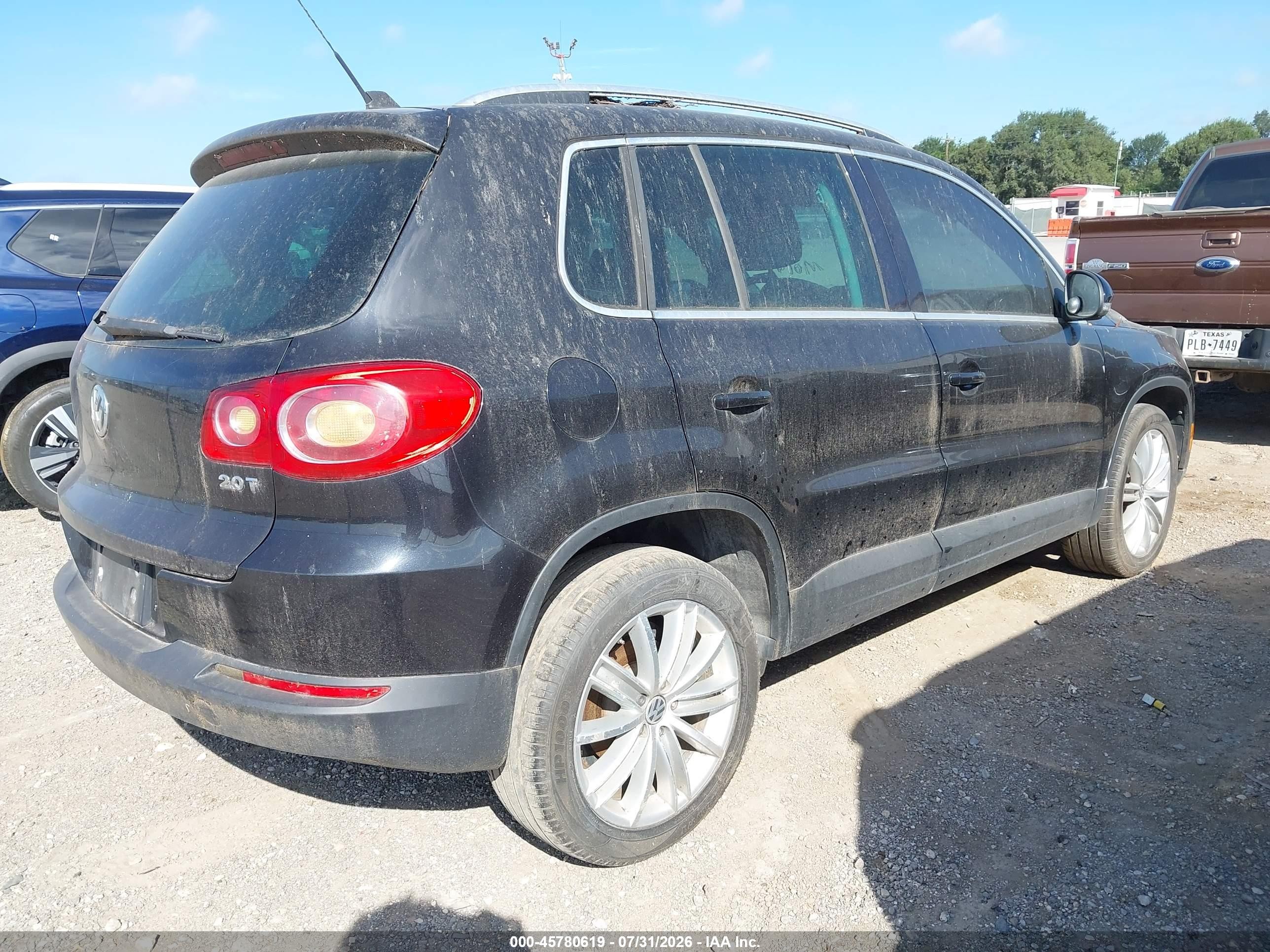 2009 Volkswagen Tiguan Se Black vin: WVGAV75NX9W526533