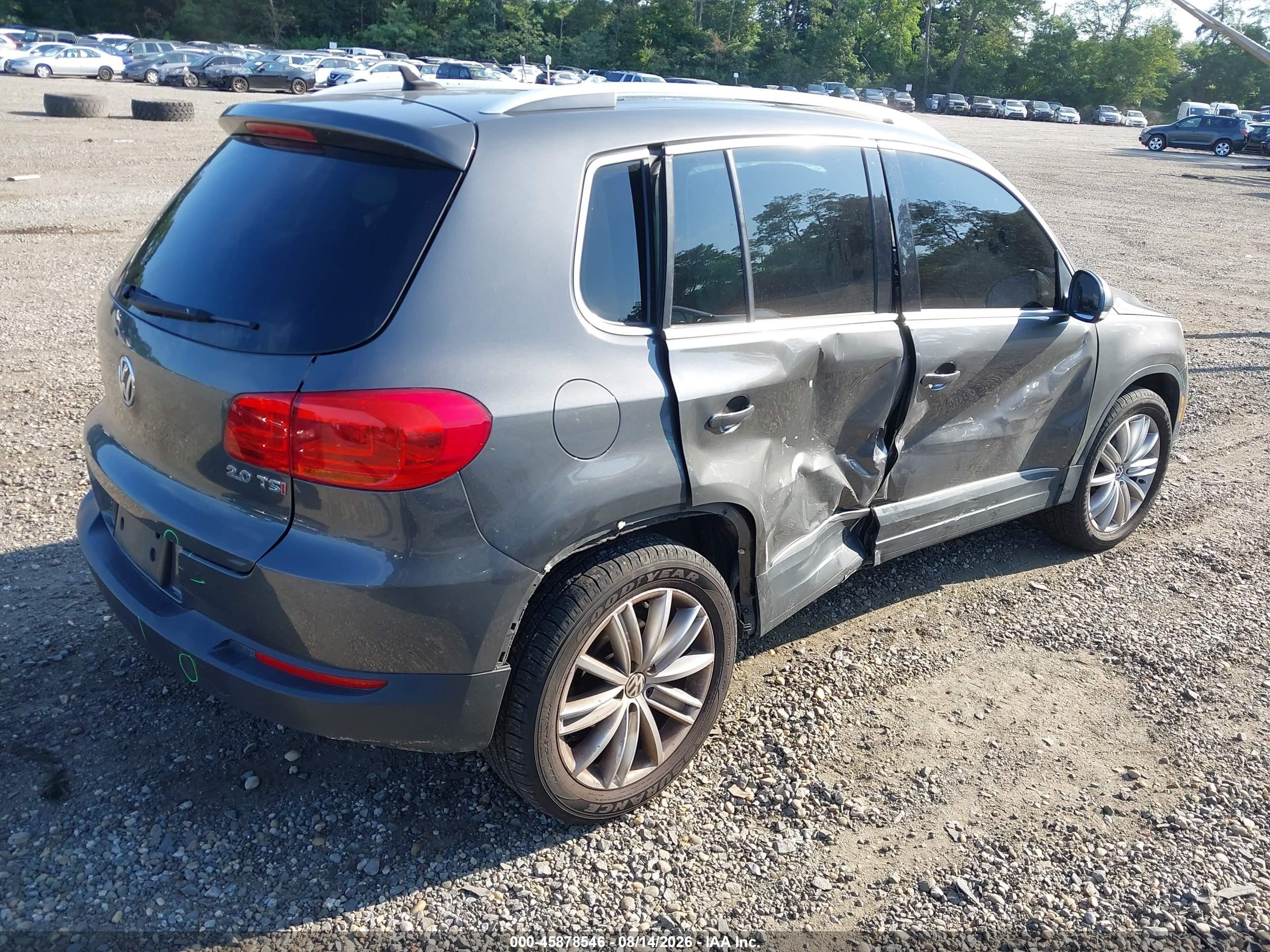2012 Volkswagen Tiguan Se Gray vin: WVGAV7AX0CW088393