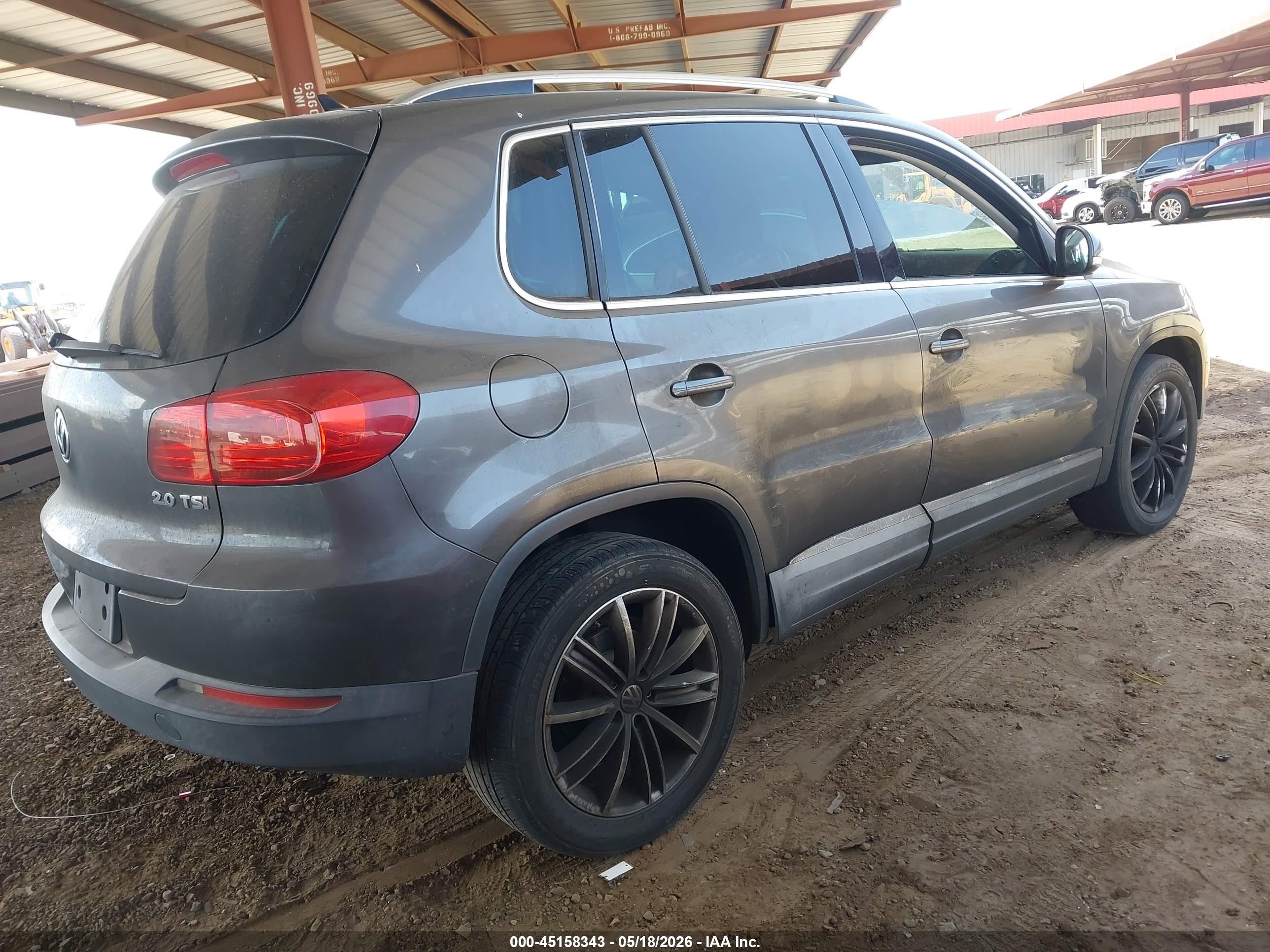 2012 Volkswagen Tiguan Se Gray vin: WVGAV7AX0CW093254