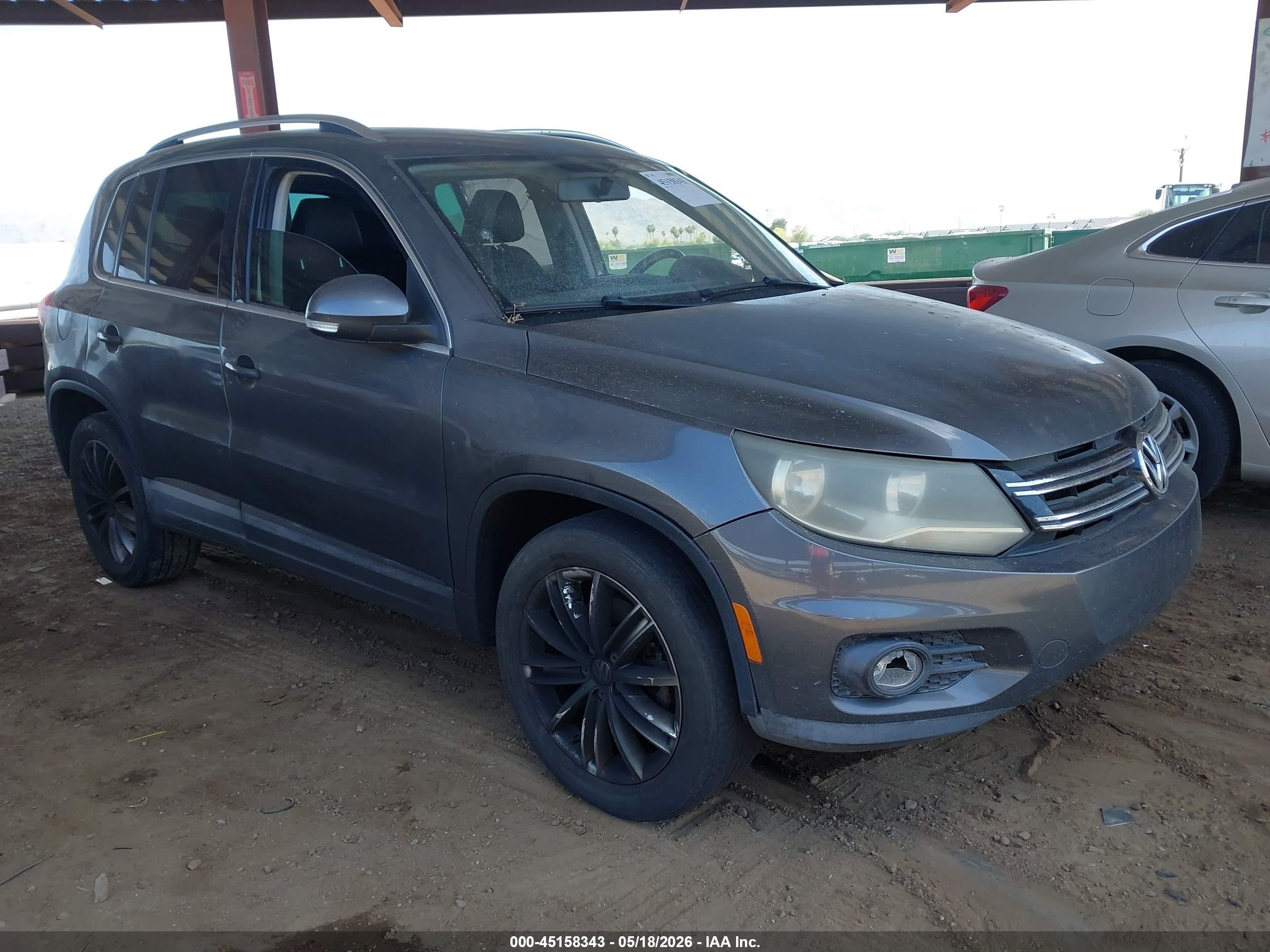 2012 Volkswagen Tiguan Se Gray vin: WVGAV7AX0CW093254