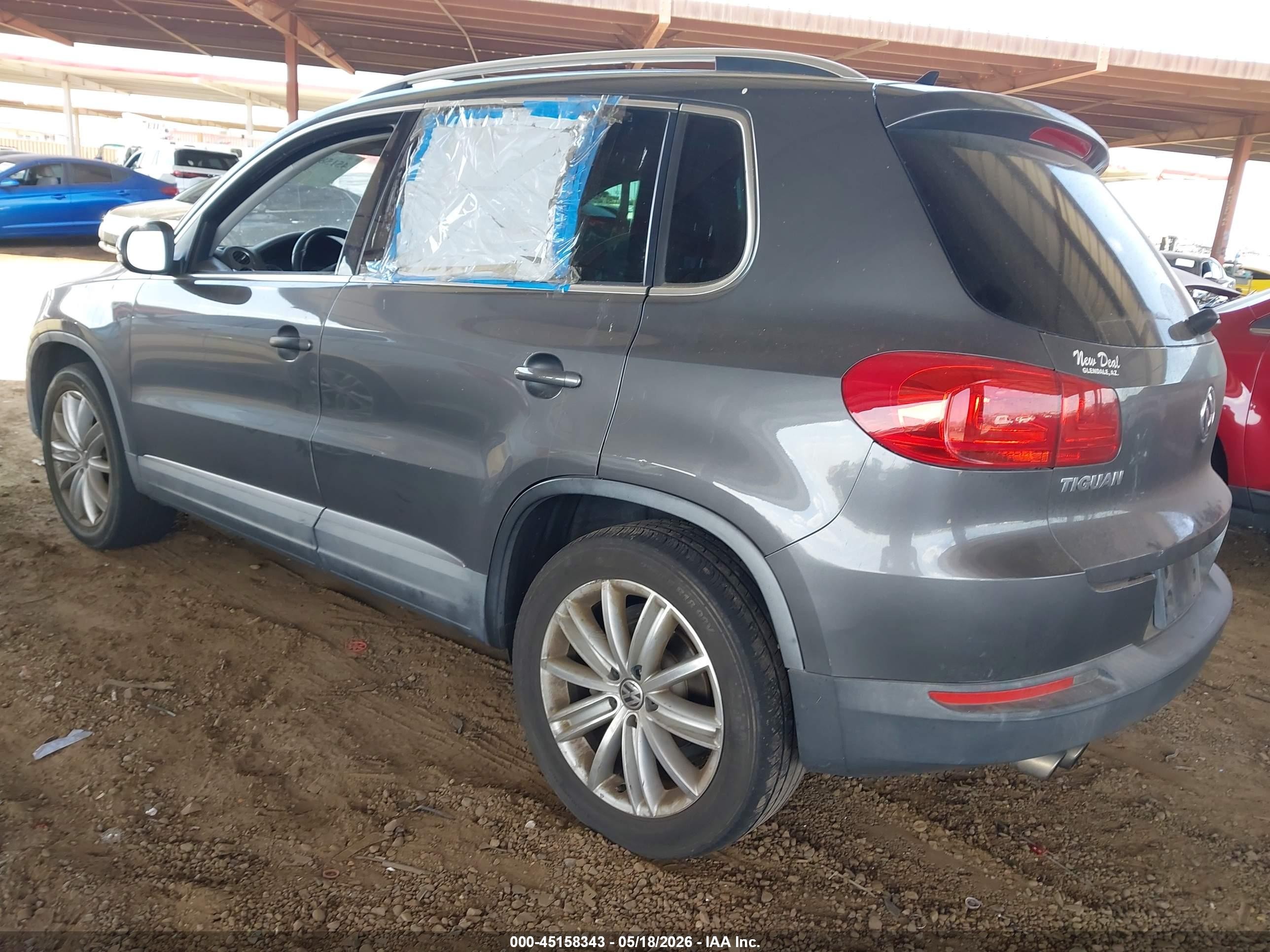 2012 Volkswagen Tiguan Se Gray vin: WVGAV7AX0CW093254