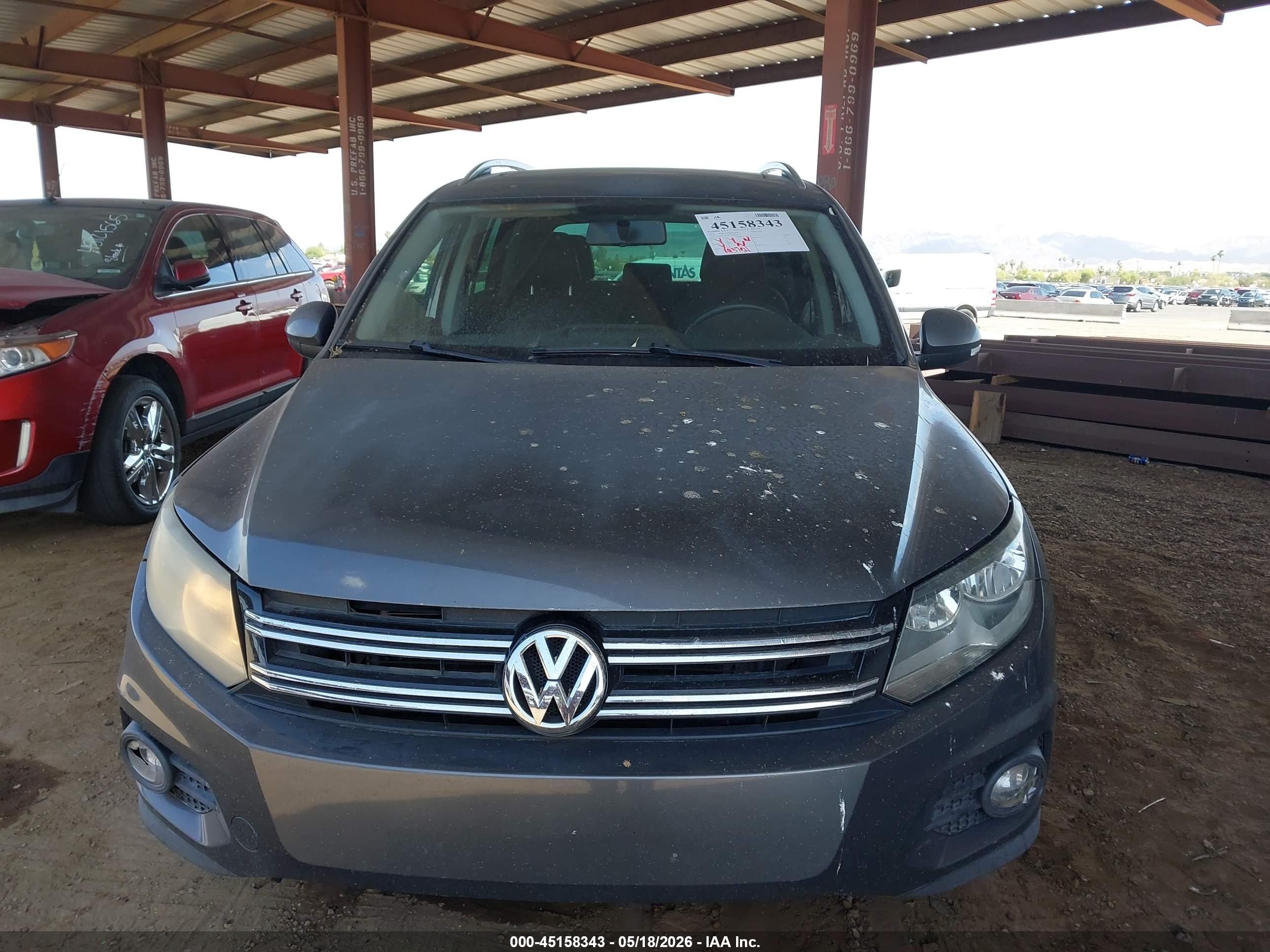 2012 Volkswagen Tiguan Se Gray vin: WVGAV7AX0CW093254