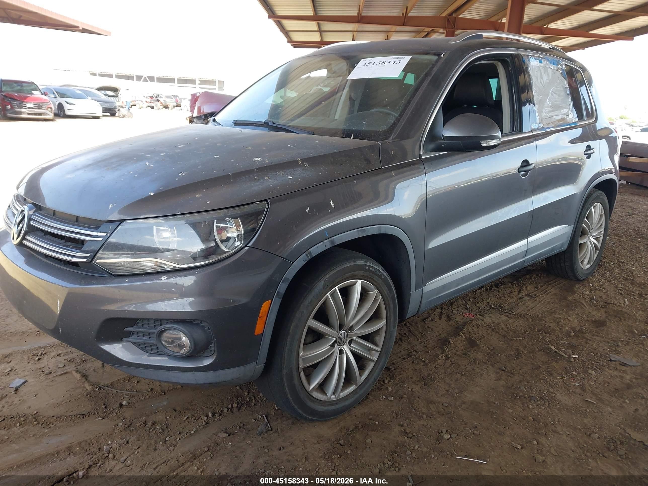 2012 Volkswagen Tiguan Se Gray vin: WVGAV7AX0CW093254