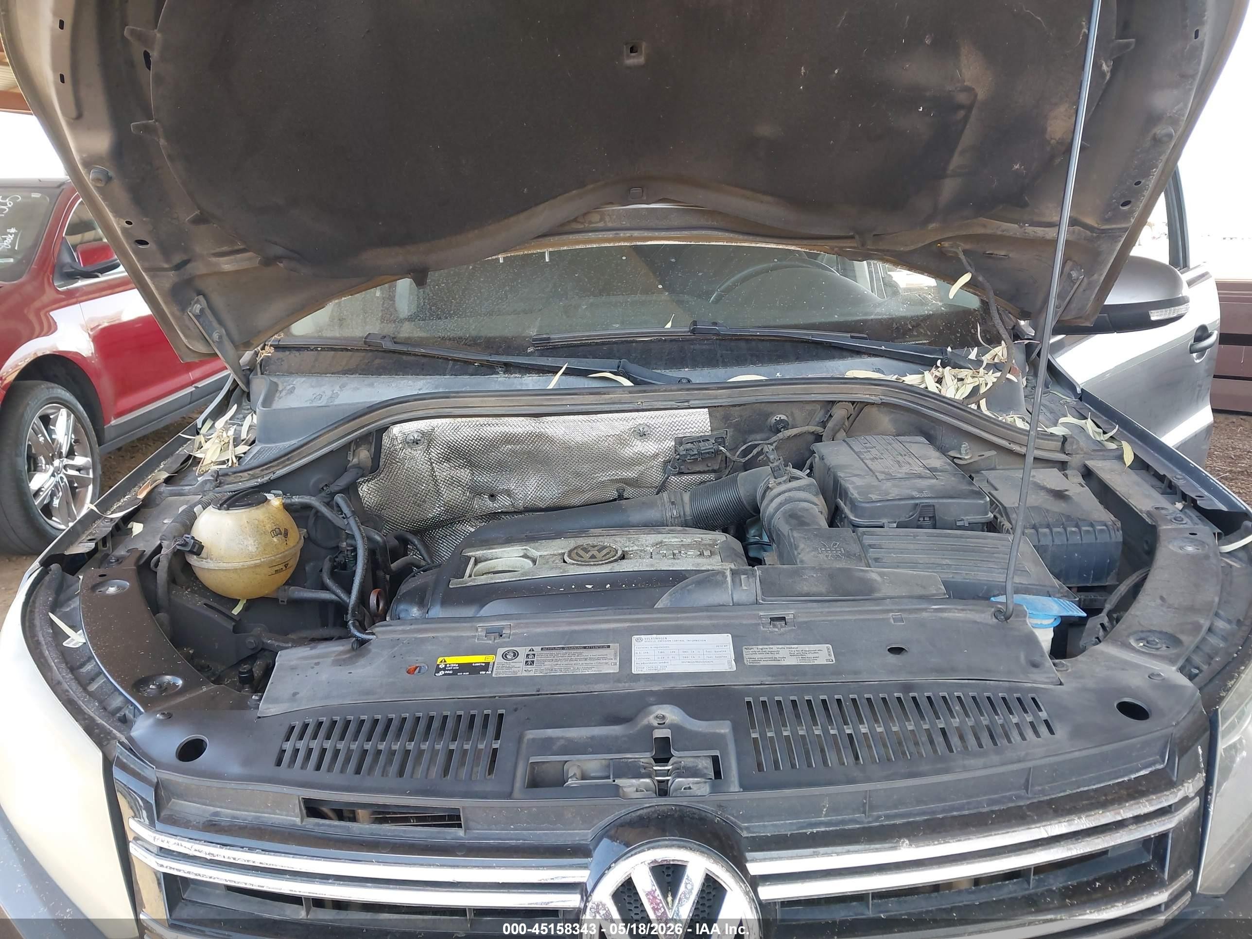 2012 Volkswagen Tiguan Se Gray vin: WVGAV7AX0CW093254
