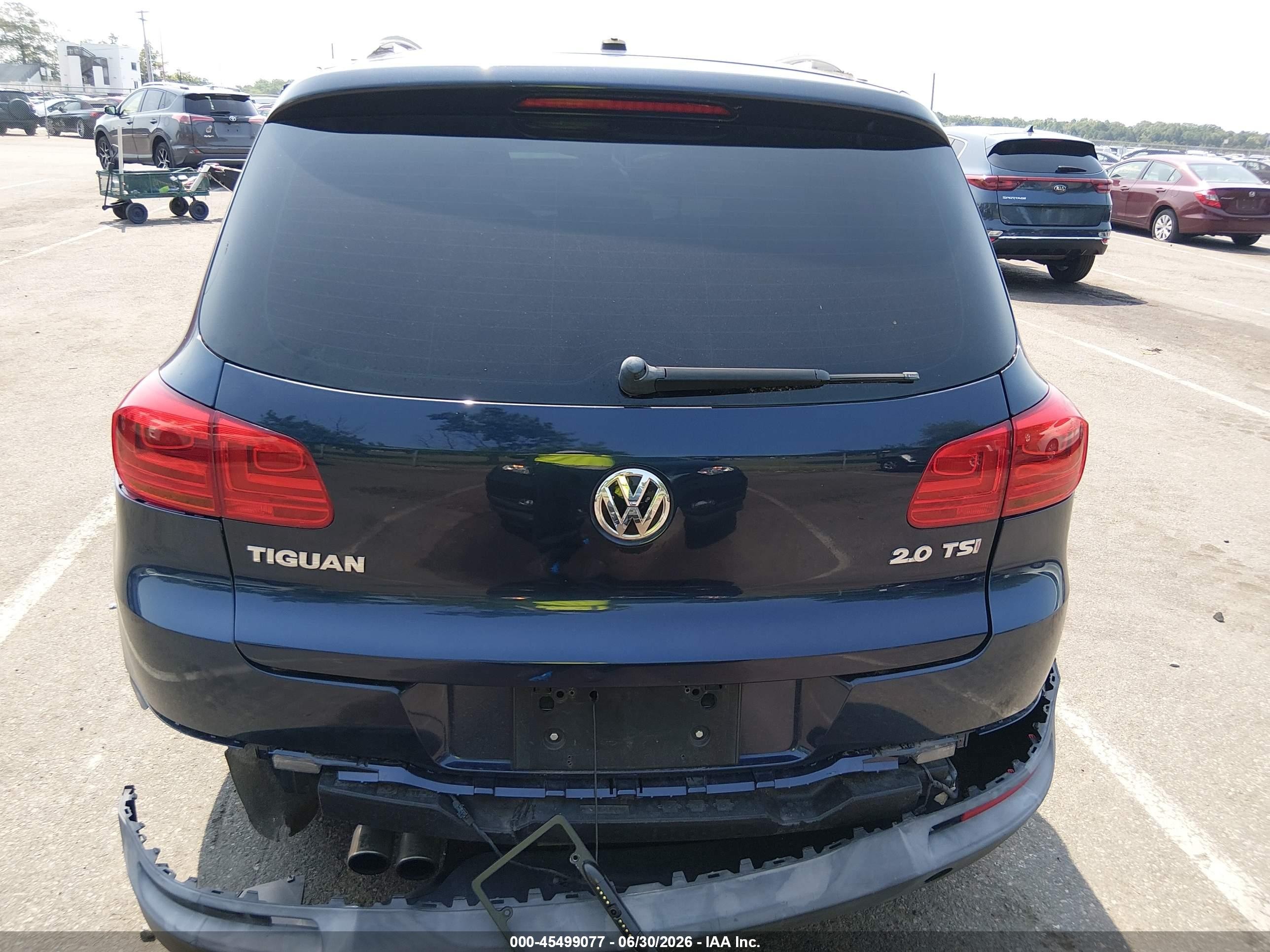 2012 Volkswagen Tiguan S Dark Blue vin: WVGAV7AX0CW546532