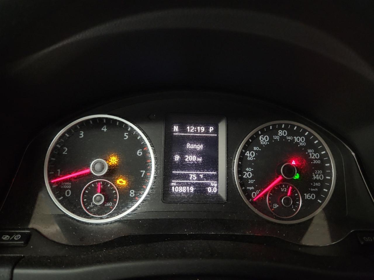 2015 Volkswagen Tiguan S Blue vin: WVGAV7AX0FW595475 Damage: Warning Light - Engine, On, Unacceptable