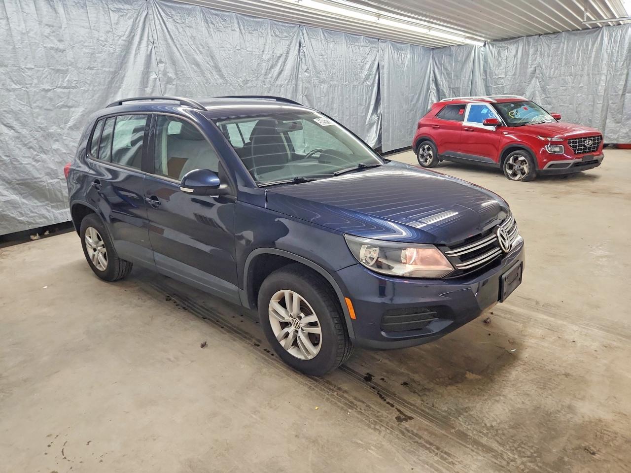 2015 Volkswagen Tiguan S Blue vin: WVGAV7AX0FW595475