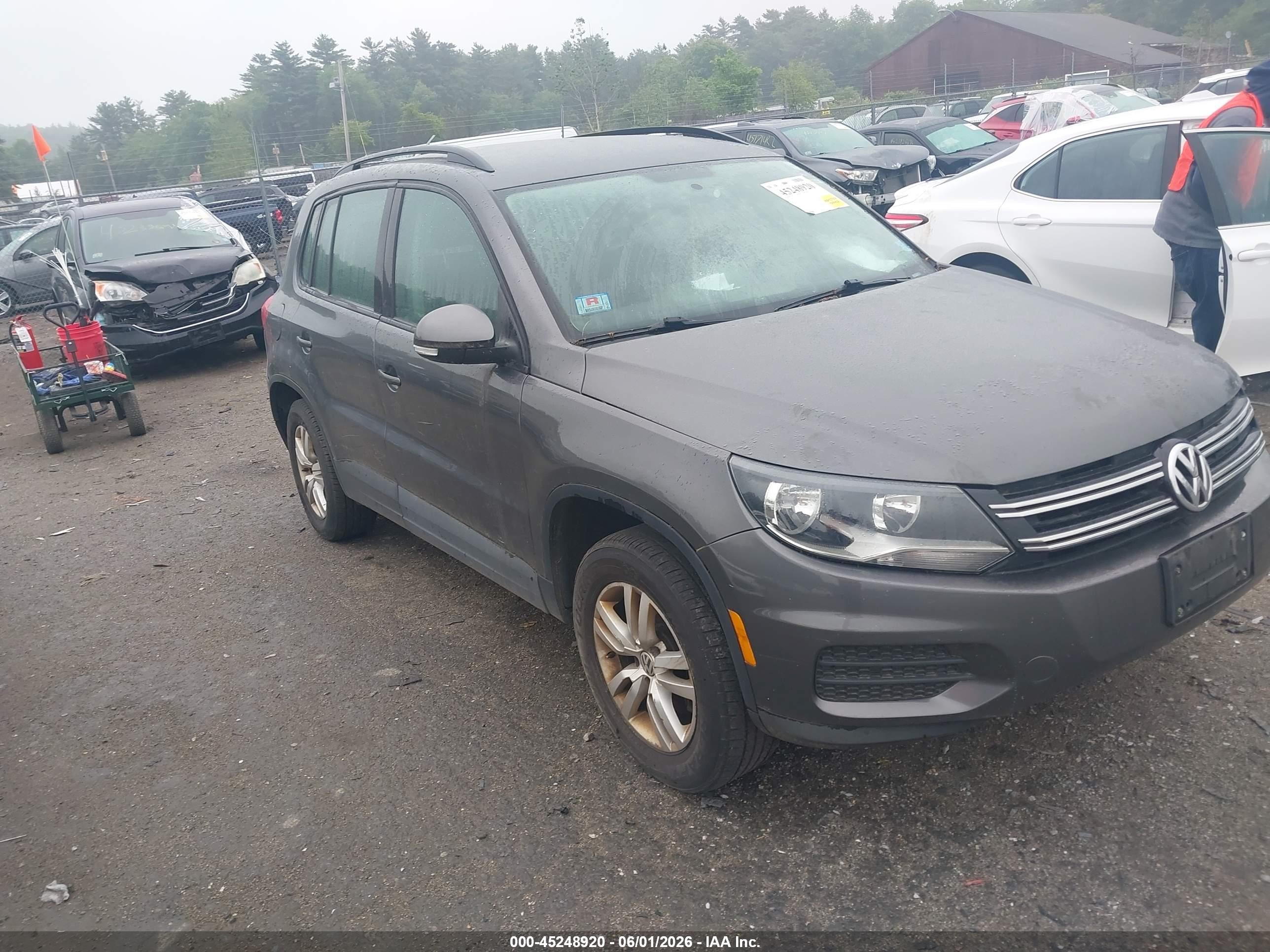2015 Volkswagen Tiguan S Silver vin: WVGAV7AX0FW597288