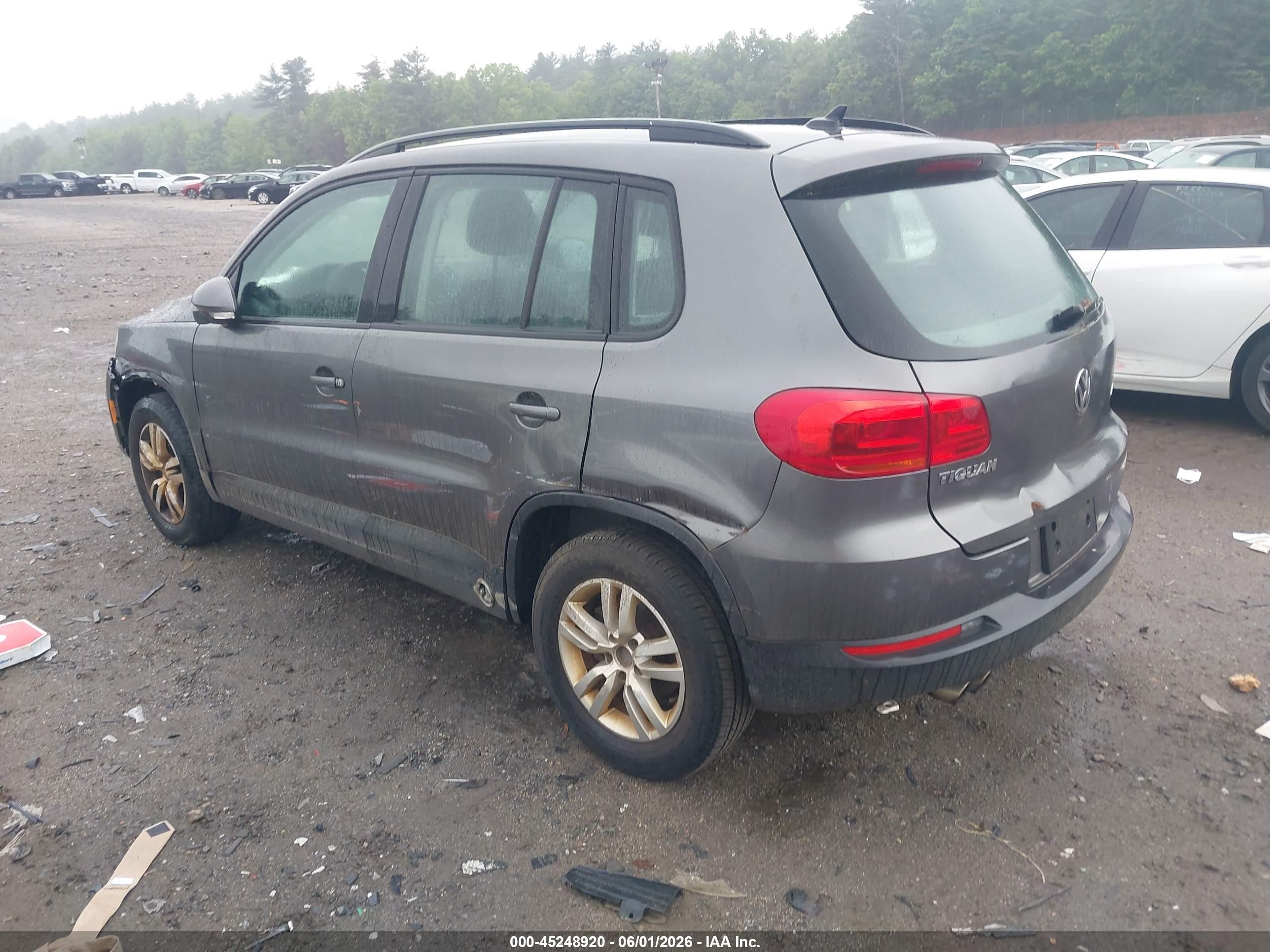2015 Volkswagen Tiguan S Silver vin: WVGAV7AX0FW597288