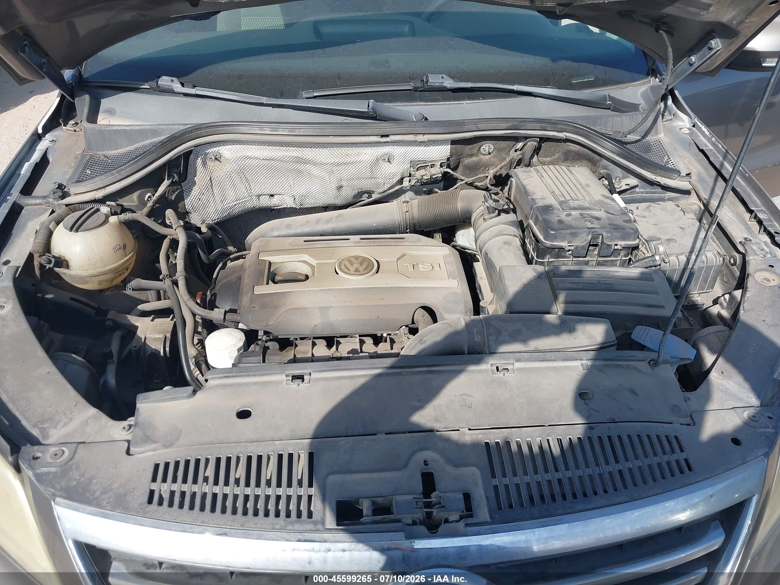 2010 Volkswagen Tiguan S Gray vin: WVGAV7AX1AW514508