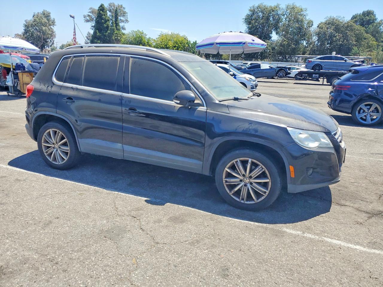 2010 Volkswagen Tiguan S Black vin: WVGAV7AX1AW525167