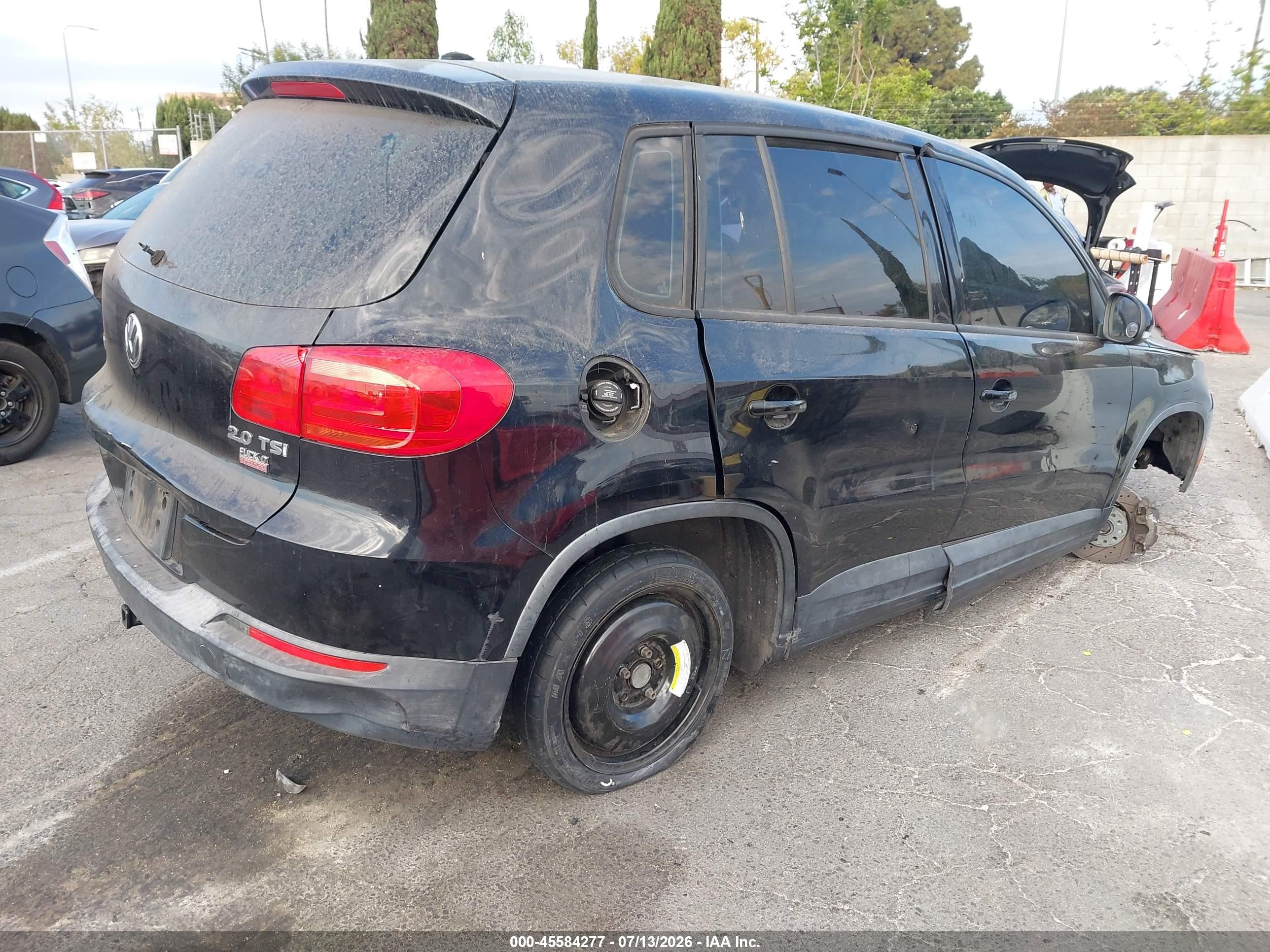 2012 Volkswagen Tiguan S Black vin: WVGAV7AX1CW567146