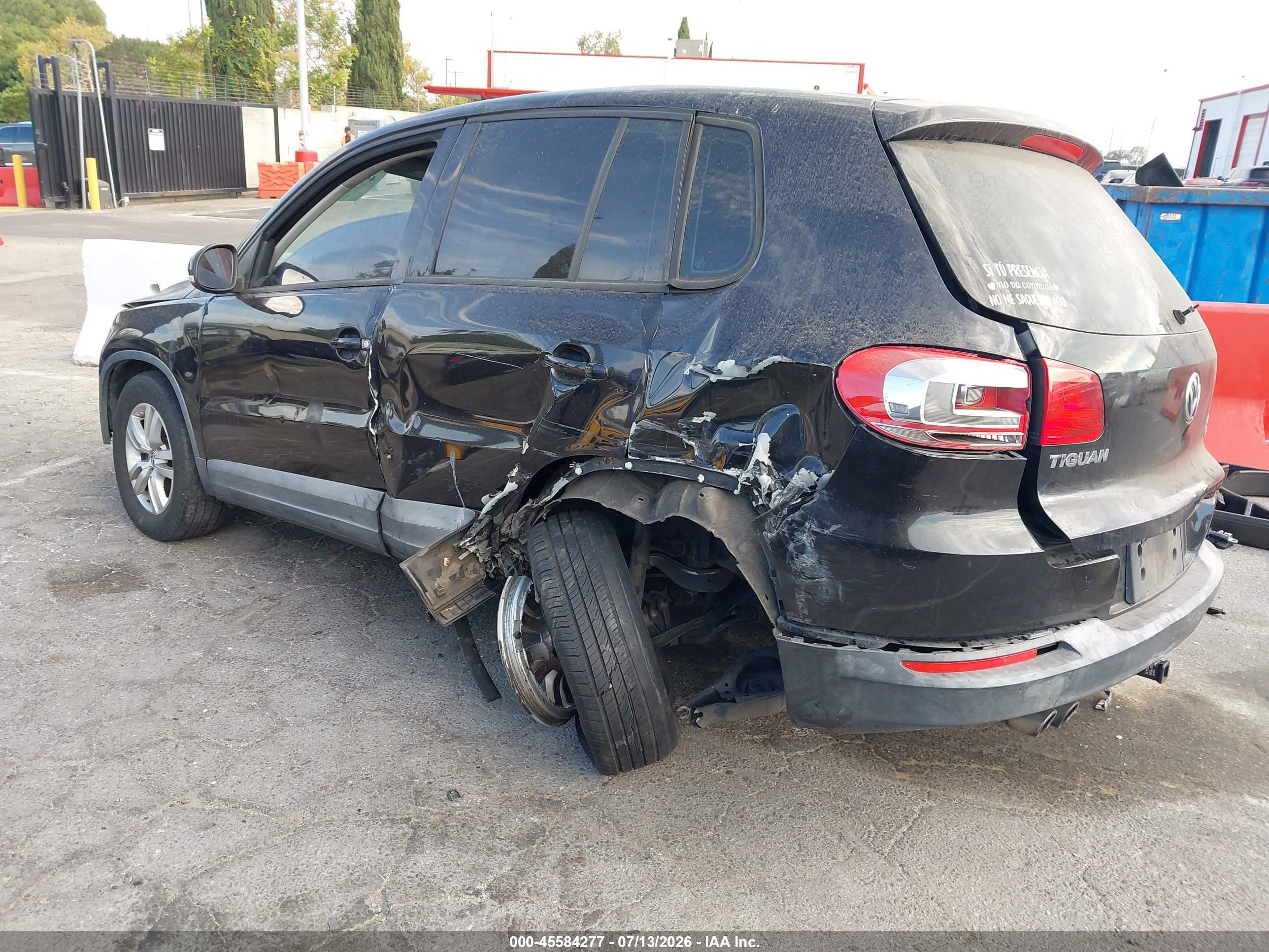 2012 Volkswagen Tiguan S Black vin: WVGAV7AX1CW567146