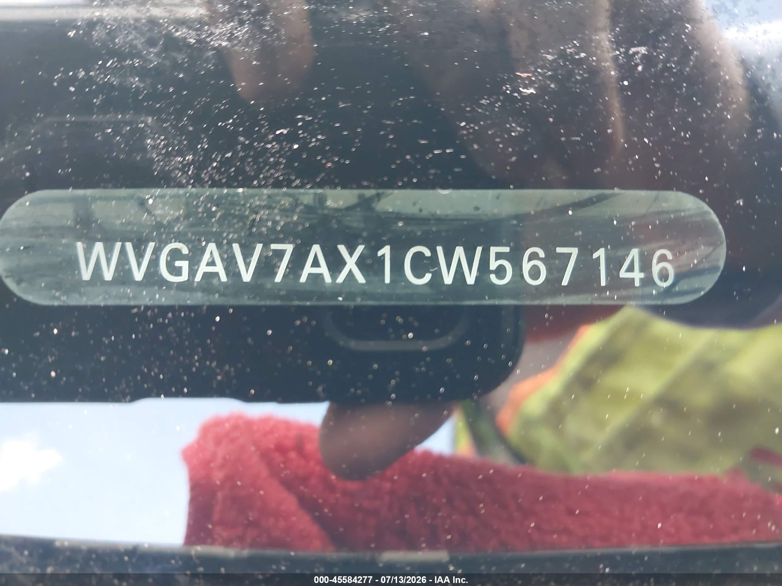 2012 Volkswagen Tiguan S Black vin: WVGAV7AX1CW567146