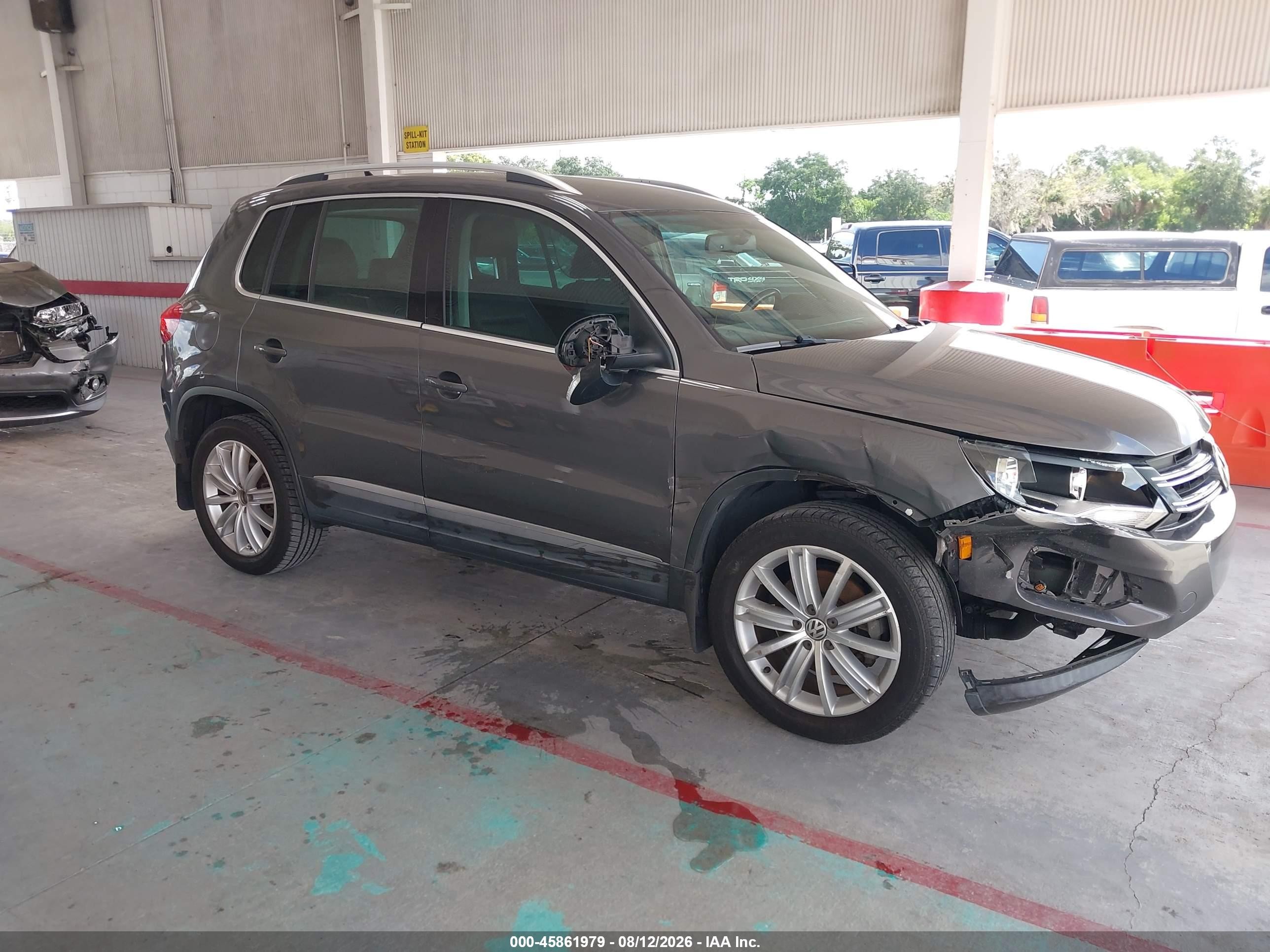 2013 Volkswagen Tiguan Se Gray vin: WVGAV7AX1DW023005