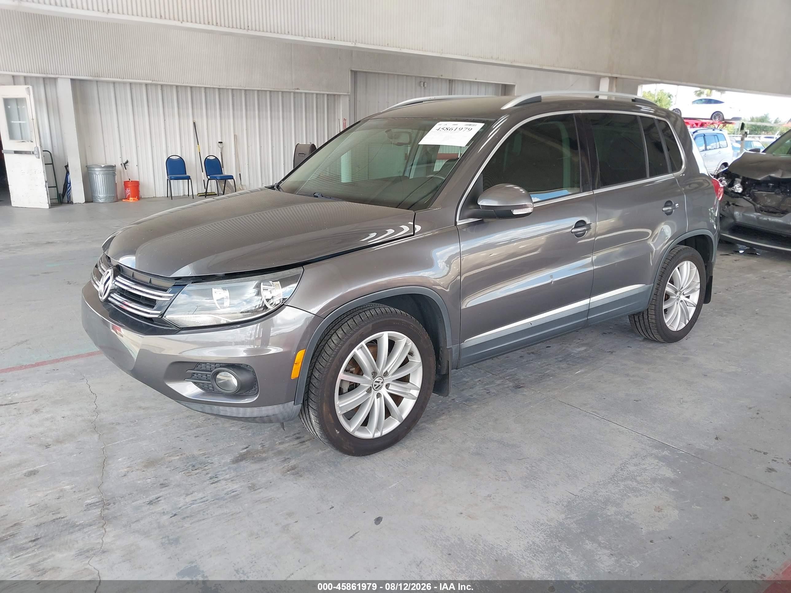 2013 Volkswagen Tiguan Se Gray vin: WVGAV7AX1DW023005