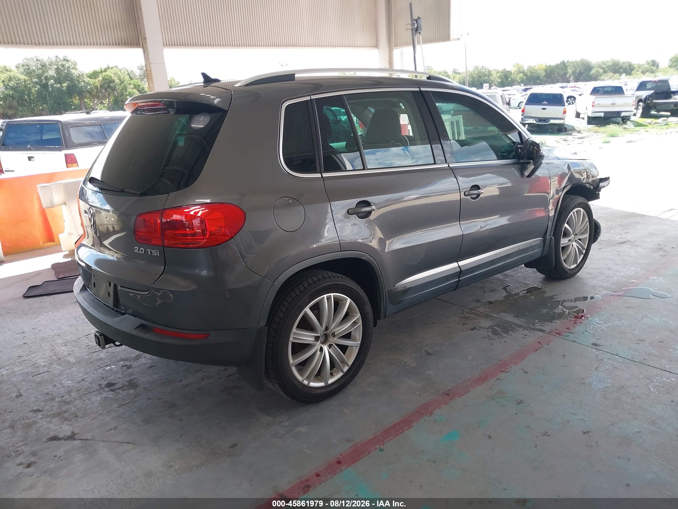2013 Volkswagen Tiguan Se Gray vin: WVGAV7AX1DW023005