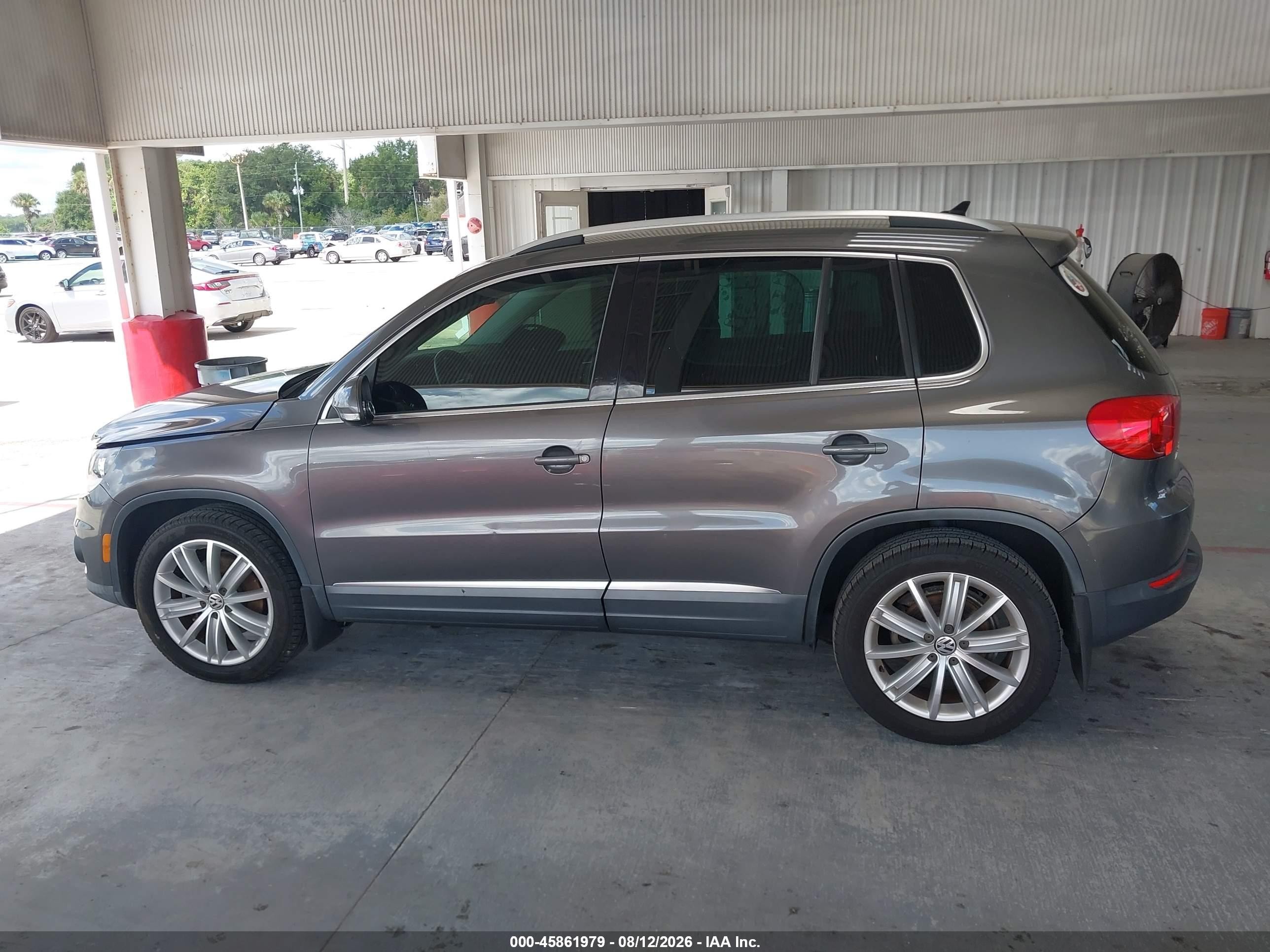 2013 Volkswagen Tiguan Se Gray vin: WVGAV7AX1DW023005